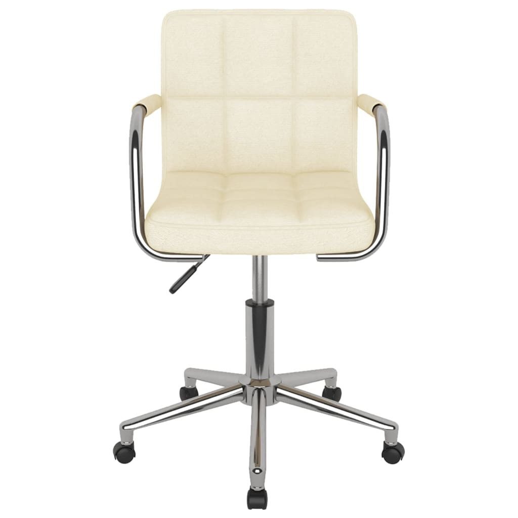 furnicato Bürostuhl Drehbarer Creme 48x47x(74,5-86) cm mit Stoffbezug (1 St), Höhenverstellbarer Schreibtischstuhl mit Gasdruckfeder und Rollen