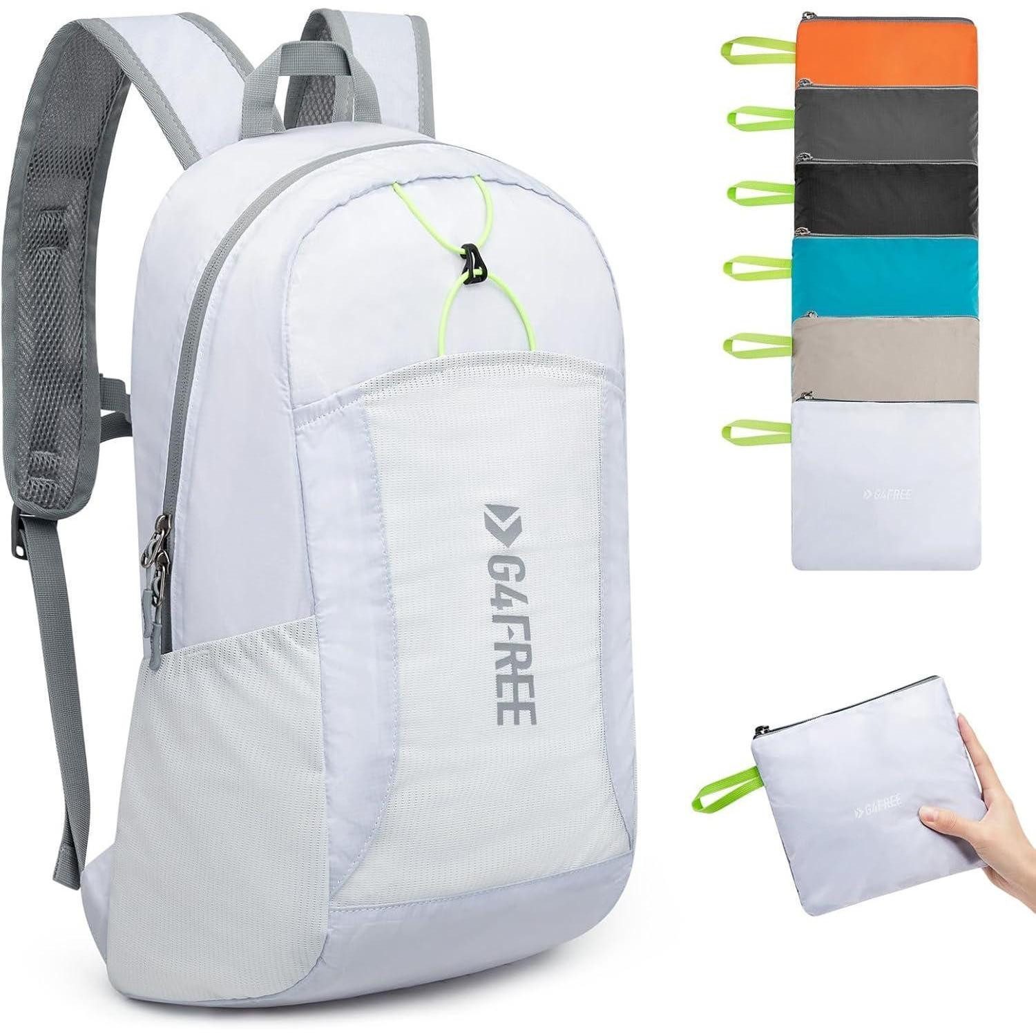 LuxusKollektion Tagesrucksack Rucksack 25L Unisex Tagesrucksack Wasserdicht Faltbar Weiß