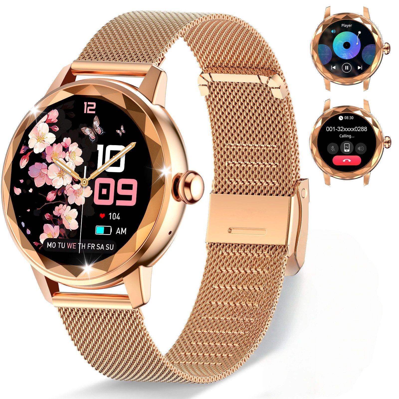 Smartwatch Damen, mit Anruffunktion Smartwatch