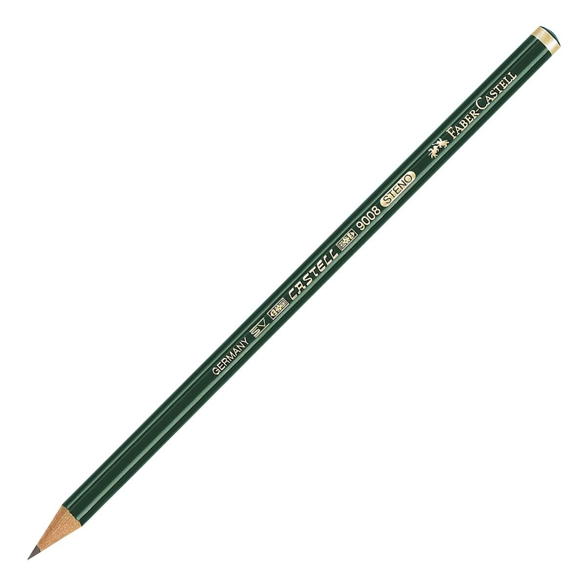 Faber-Castell Bleistift 9008, HB (mittelweich), Rund ohne Radierer