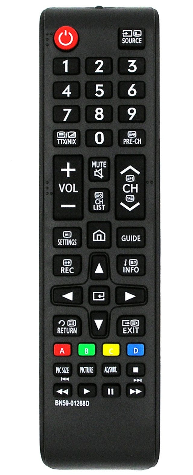 Alltro Ersatz Fernbedienung für Samsung BN59-01268D / BN5901268D TV Fernbedienung