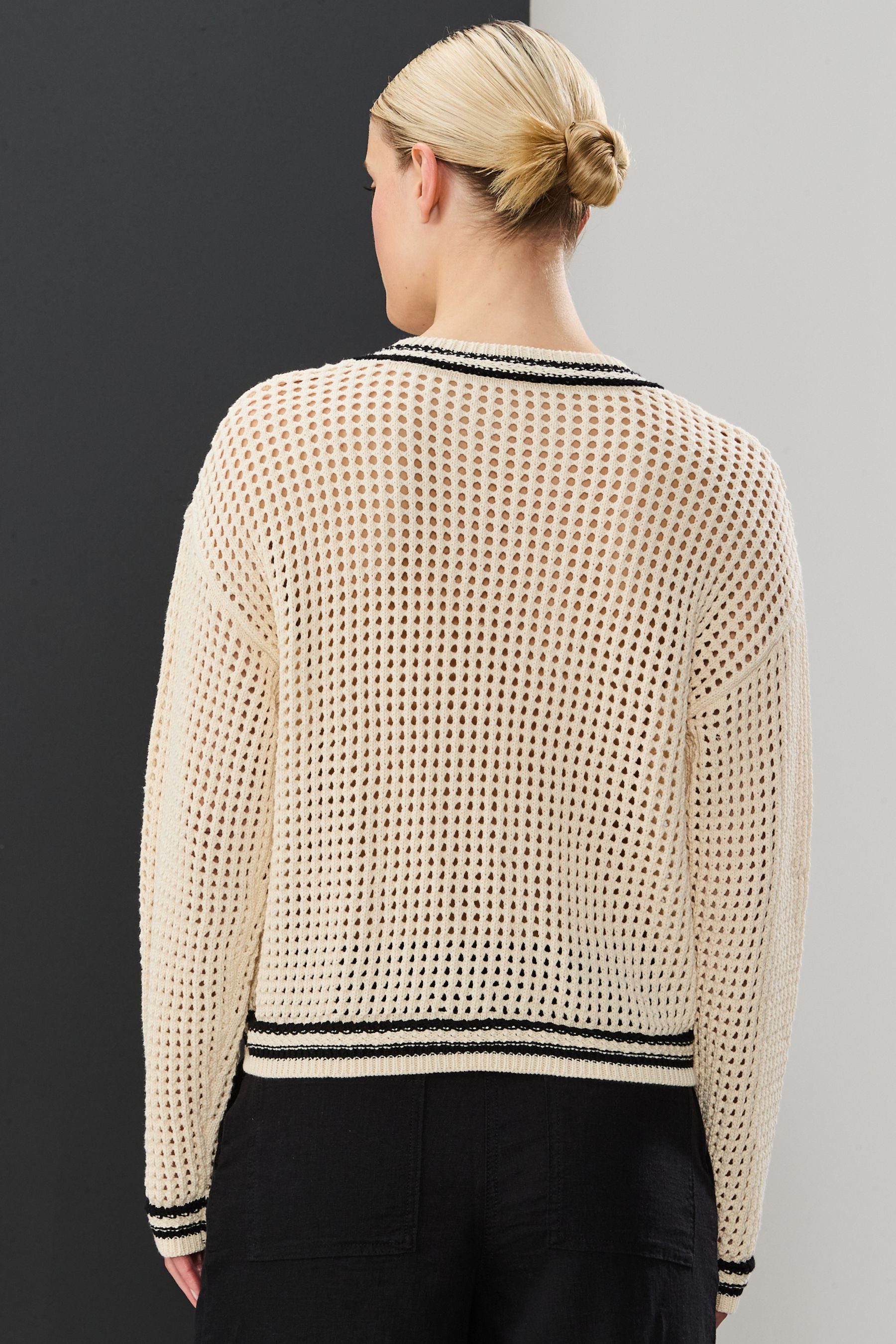 Next Strickjacke Edle Jacke mit Mesh günstig online kaufen