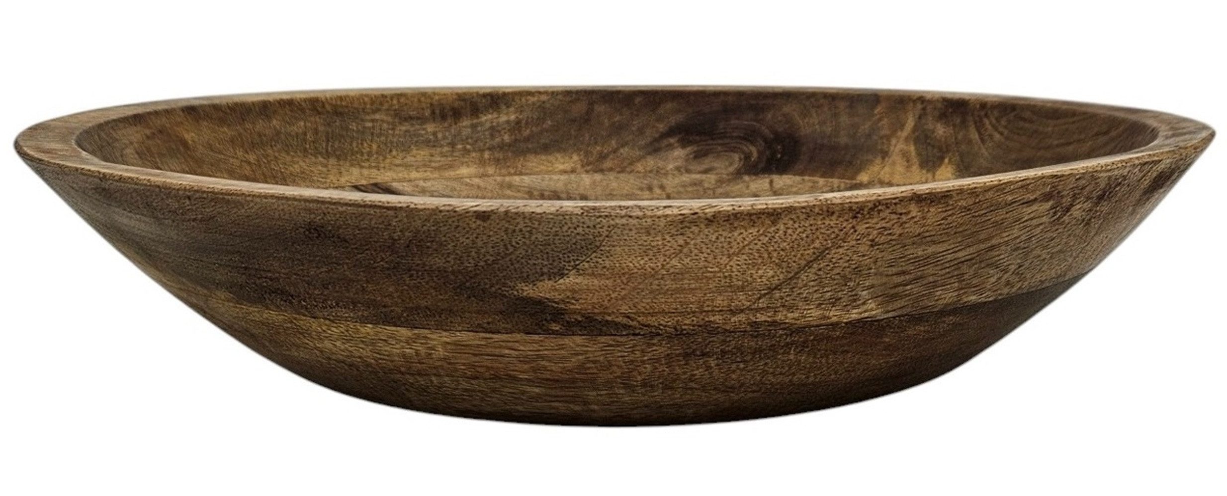 Meinposten Dekoschale Holzschale Mango Holz Schale Dekoschale Brotschale Mangoholz Ø 38 cm (1 St), aus Mangoholz