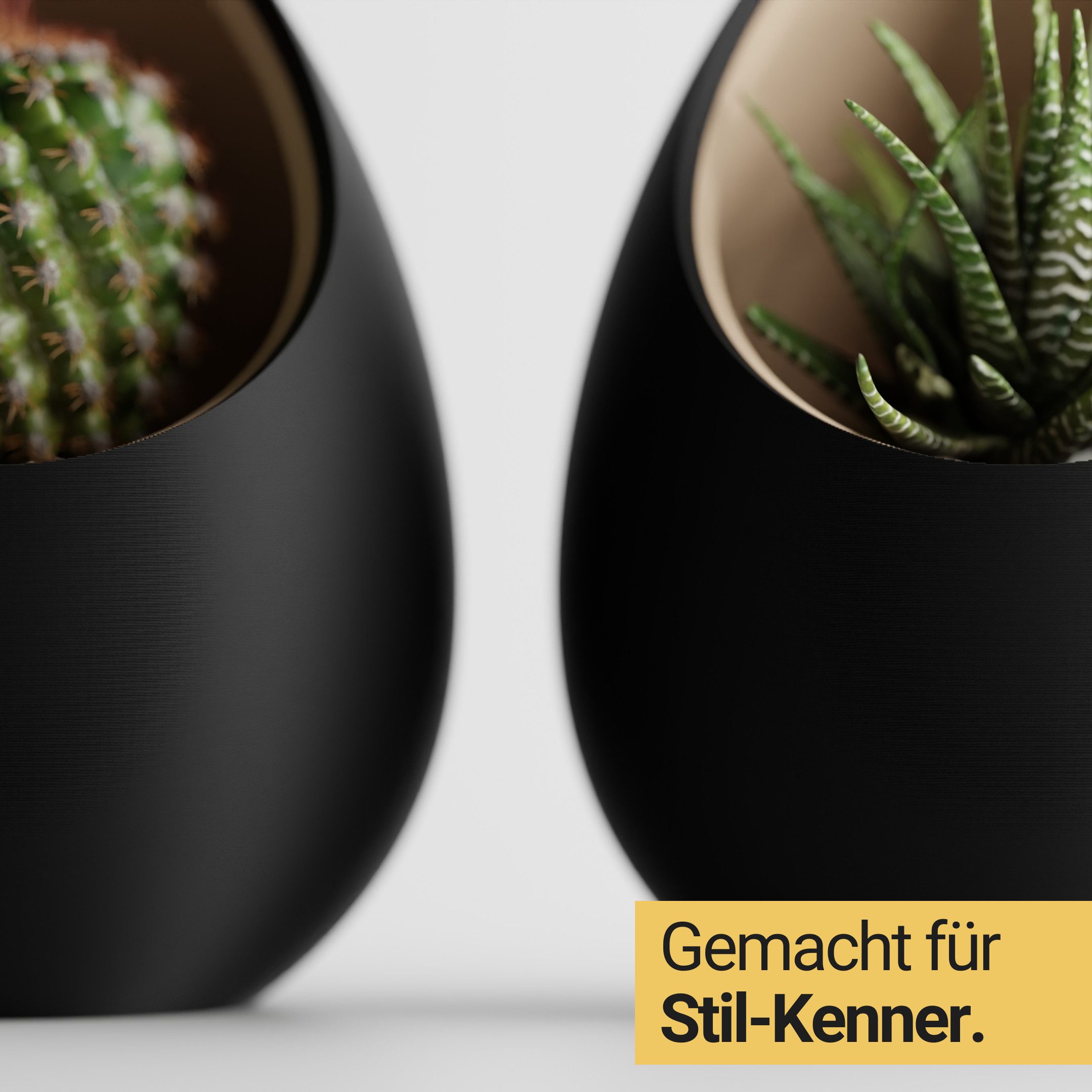 Shapes - Decorations Blumentopf Nuvia Planter – Inspired by the idea of a nest. (Topf und Einsatz), Two-Tone Design