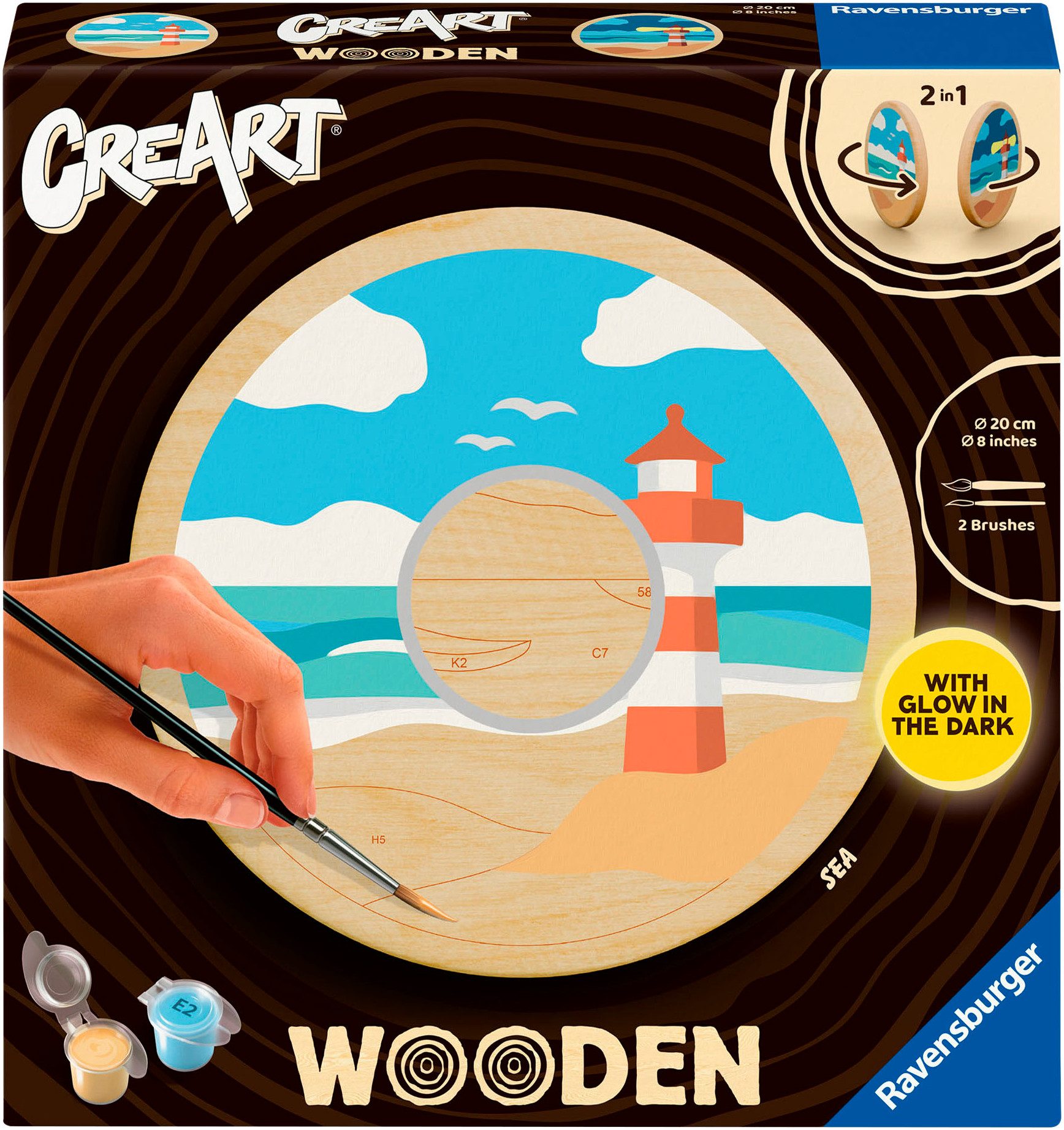 Ravensburger Malen nach Zahlen CreArt, Wooden, Sea, Made in Europe