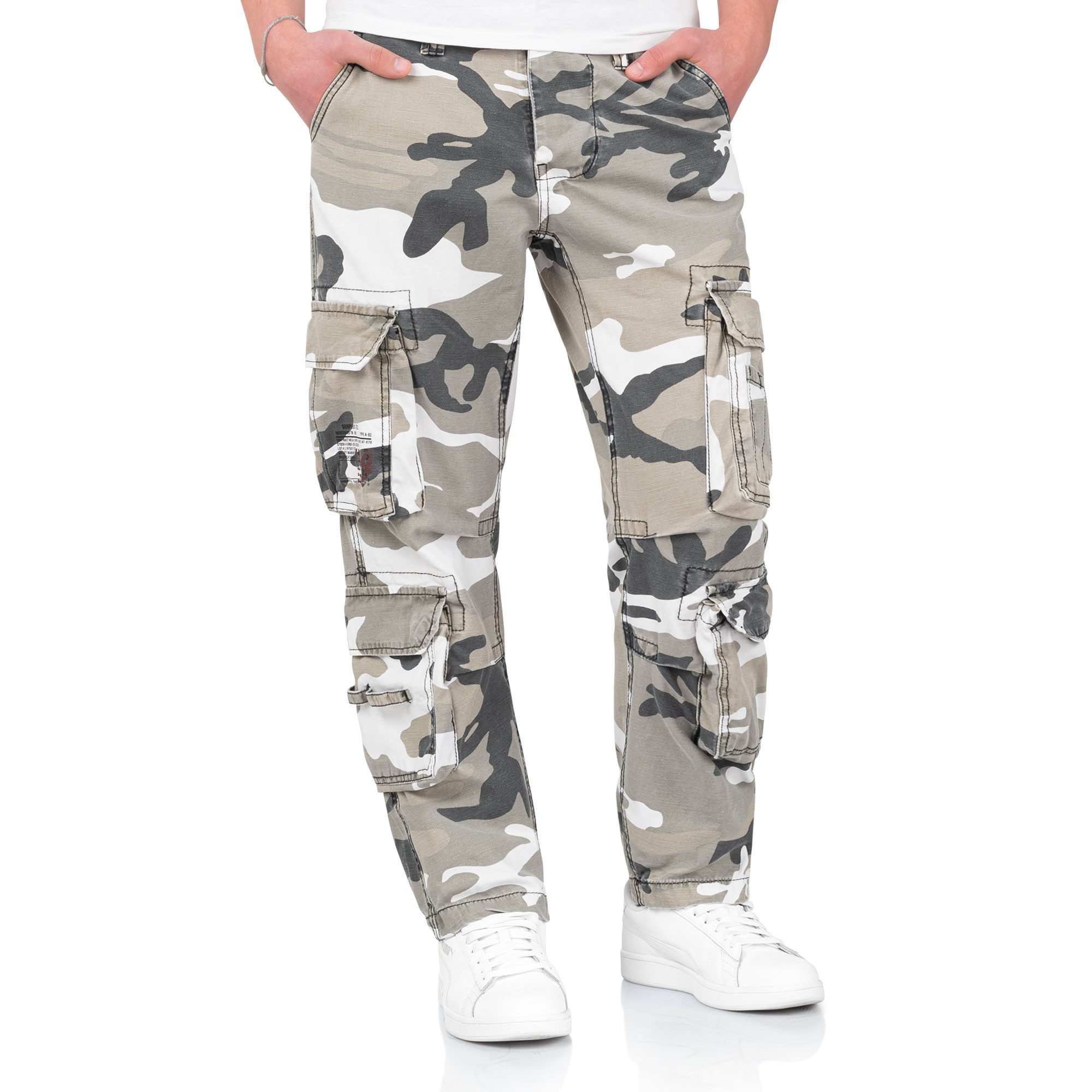 Trooper Cargohose Herren Airborne Slimmy Cargo Vintage Hose Army Outdoor Pants