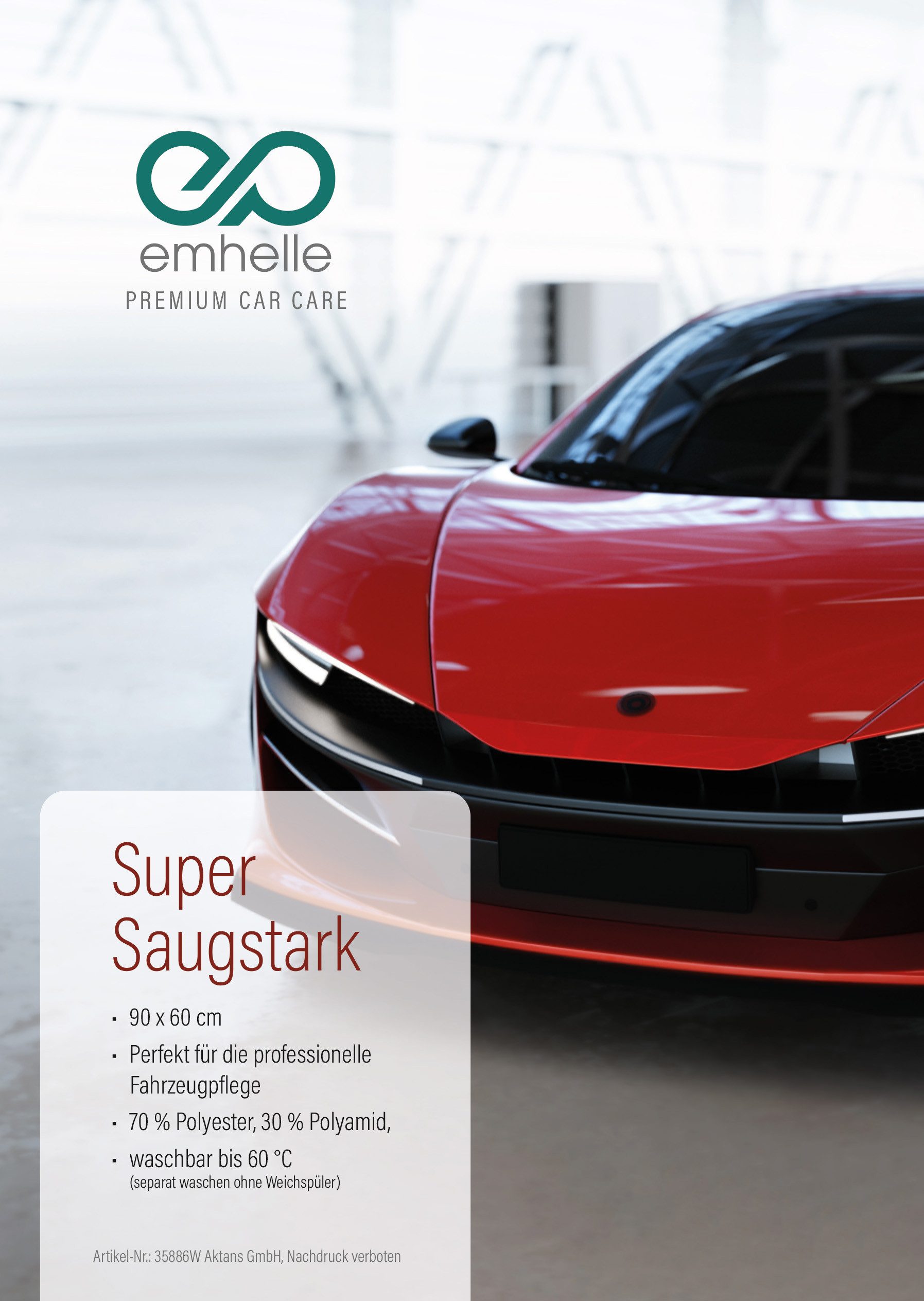 Emhelle Microfasertücher Autopflege, Super Saugstark 90x60 cm Mikrofasertuch (1-tlg)