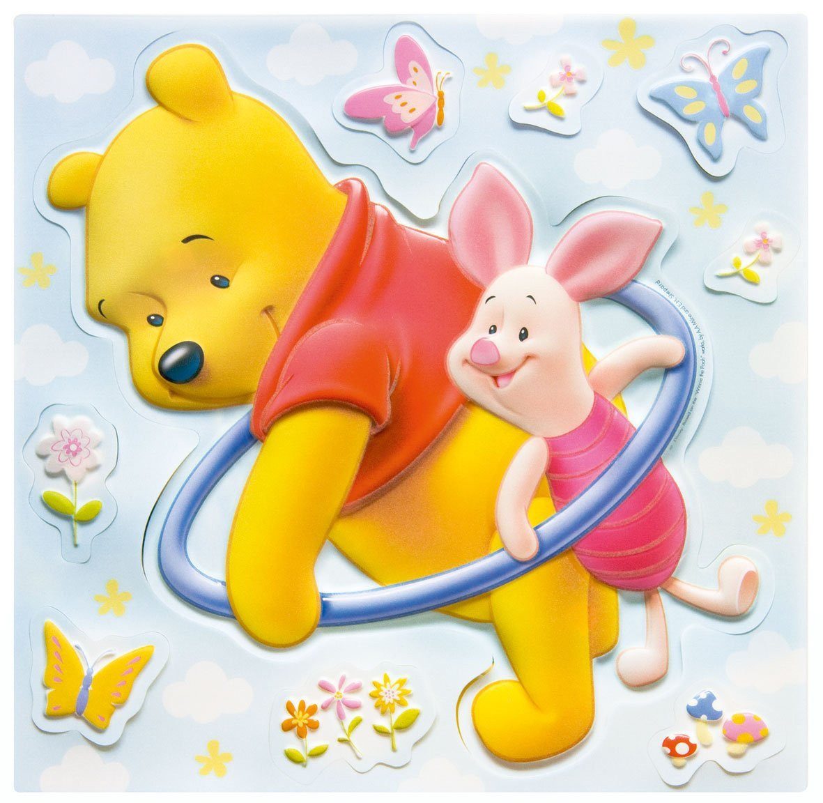 Decofun 3D-Wandtattoo Winnie Pooh Wanddeko 3D Wandbild 29cm nachts Leuchtend 704203