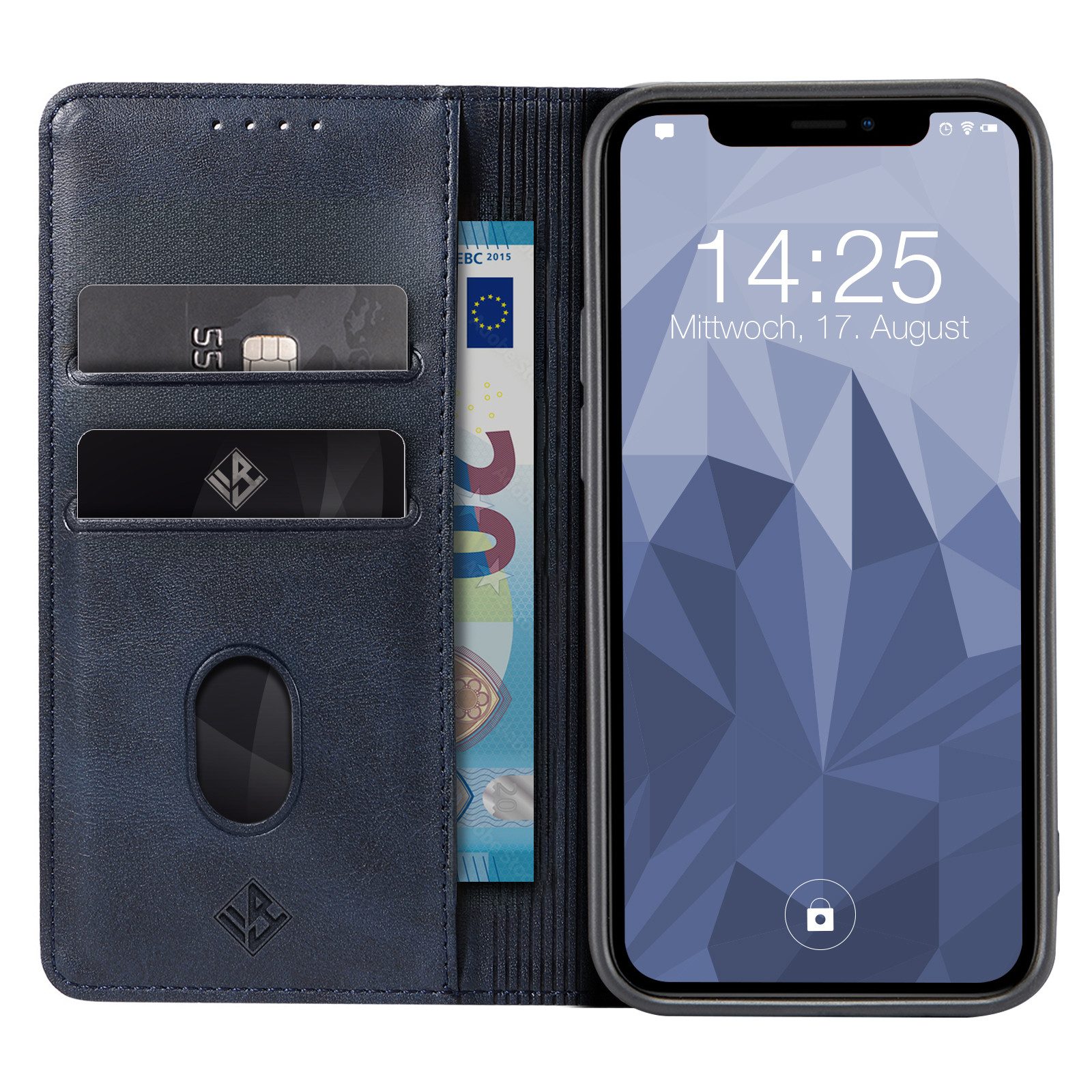Tec-Expert Handyhülle Tasche Hülle für Apple iPhone 11 6.1 Zoll, 6.1", Cover Klapphülle Case mit Kartenfach Fliphülle aufstellbar