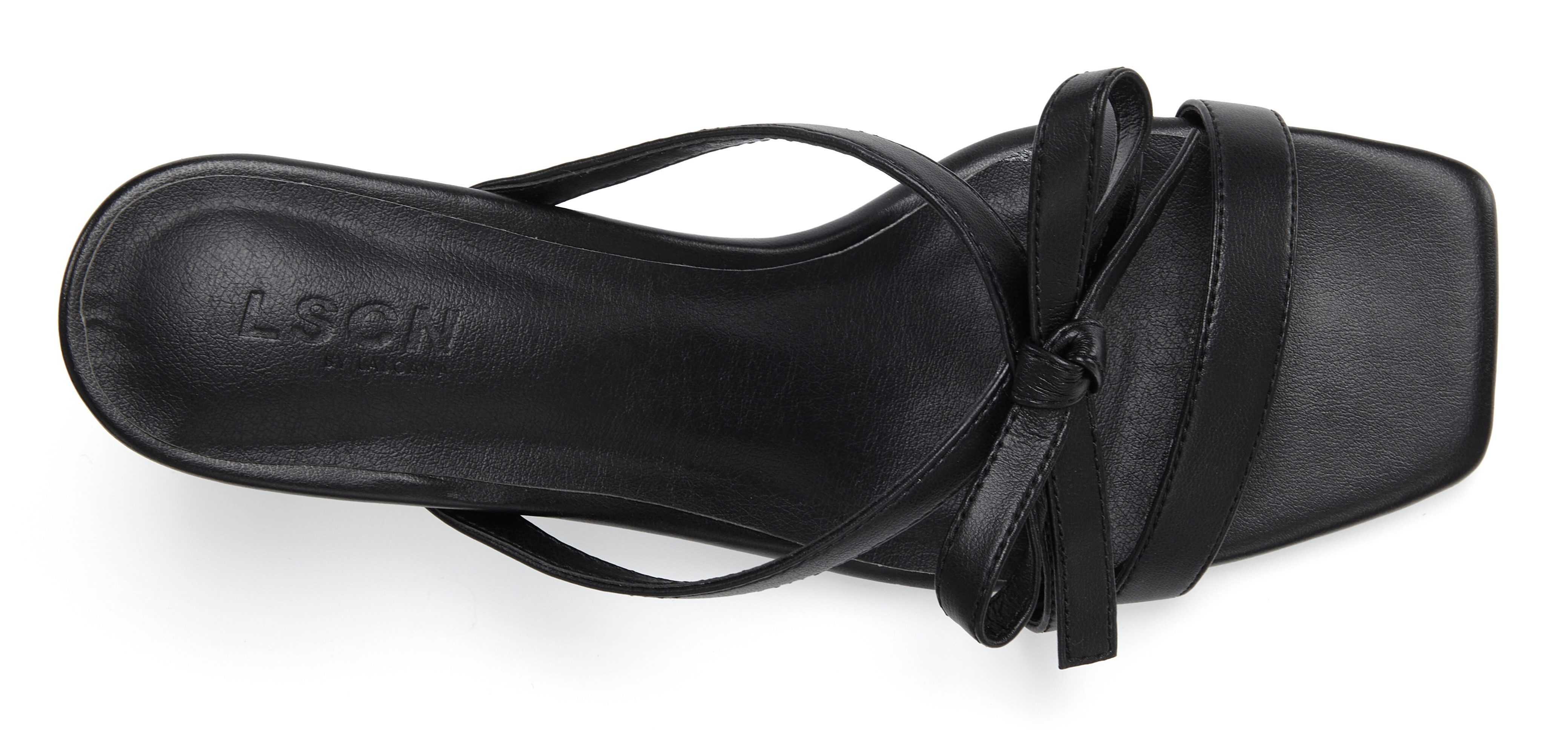 LSCN by LASCANA Pantolette Mule, Sandale, offener Schuh, in Karree-Form mit Kitten-Heel