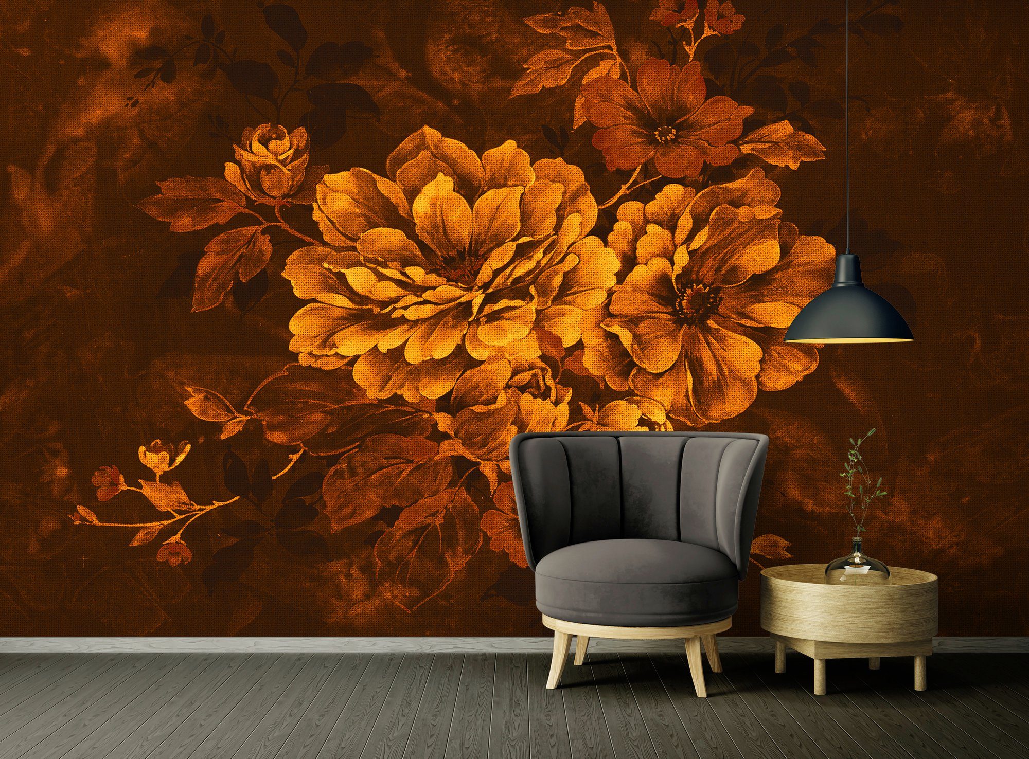 Architects Paper Fototapete Atelier 47 Flowers Artwork 2, glatt, floral, (4 St), Fototapete Blumen Vintage Flowers