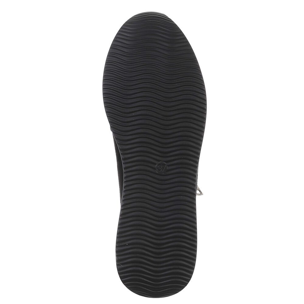 Ital-Design Trendiger Slipper mit exquisite Komfortoptionen Sneaker (89319004) Keilabsatz/Wedge Sneakers Low in Schwarz