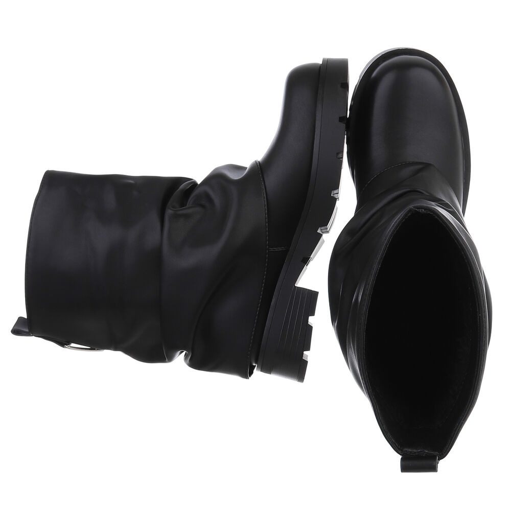 Ital-Design Modische Stiefel mit gerafftem Design für Damen Stiefelette (90 günstig online kaufen