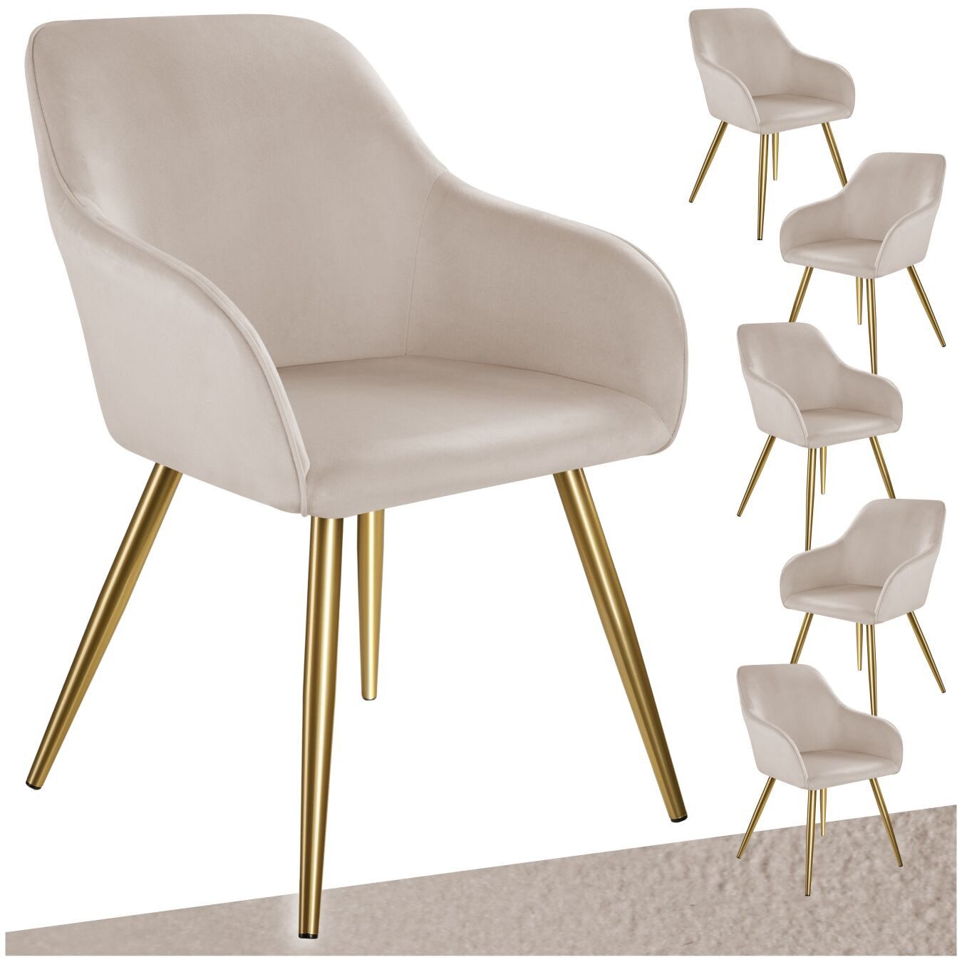 tectake Esszimmerstuhl Marilyn (Set., 6 St), günstig online kaufen