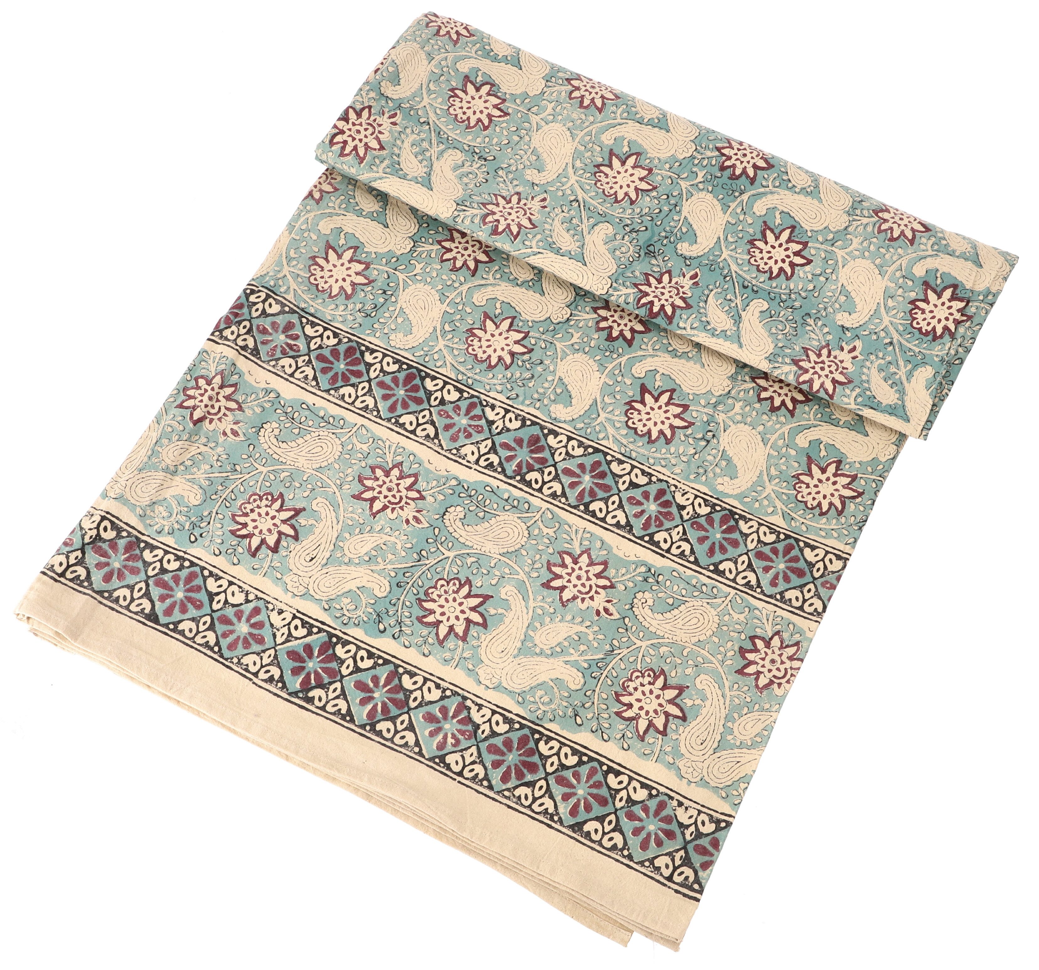 Guru-Shop Tagesdecke Blockdruck Tagesdecke, Bett & Sofaüberwurf,..