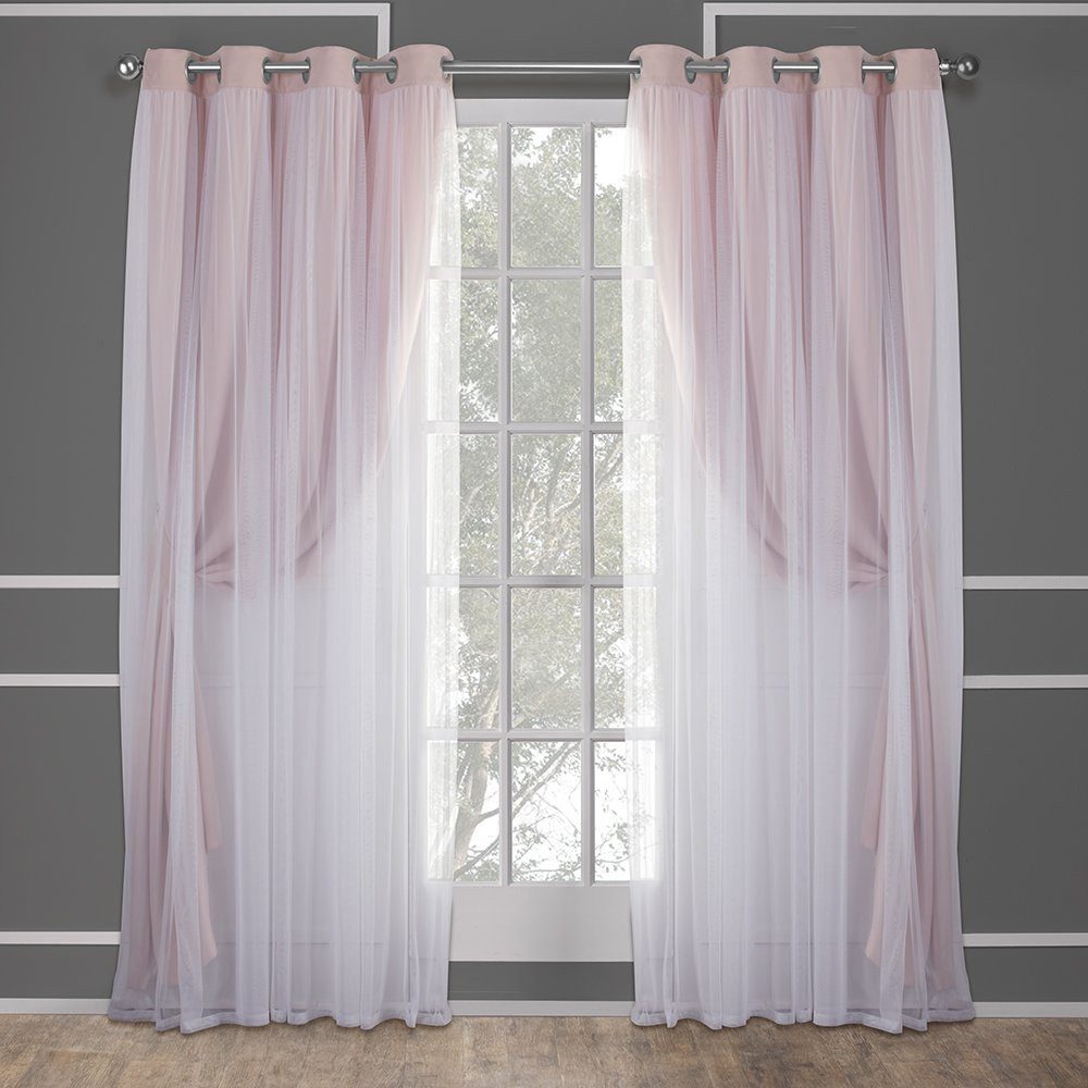 Kaket Gardine Spitzen-Voile-Gardine, Vintage-Blumen-Panelvorhang, halbtrans günstig online kaufen
