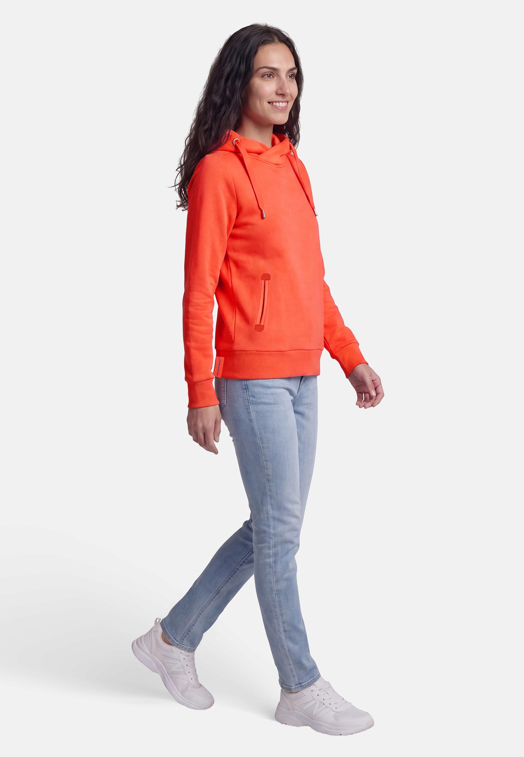 salzhaut Hoodie SÜNN Damen Tailliert salzhaut Kapuzenpullover – bequemer Fit und nordisch klares Design – Bild 4 von 5