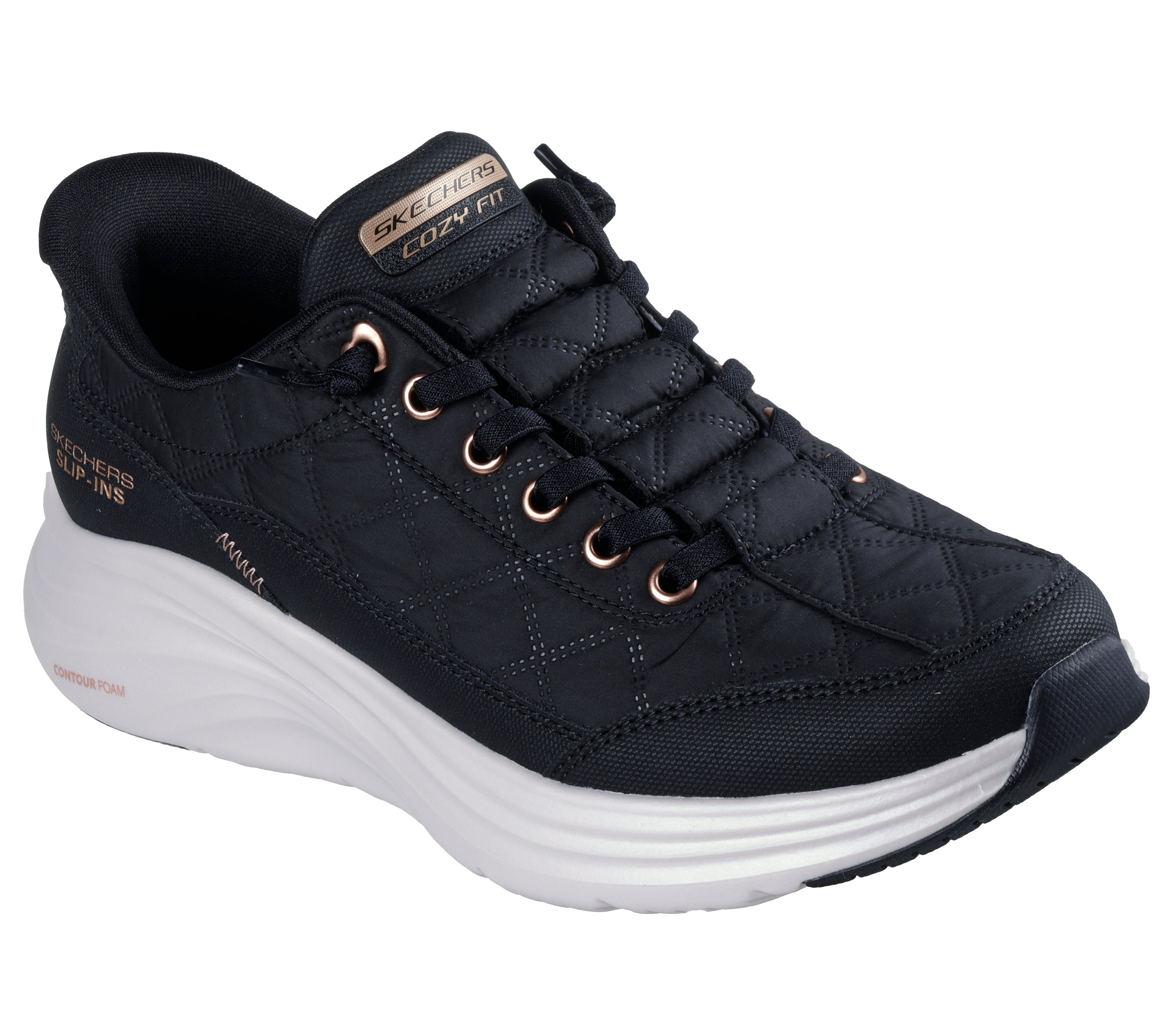 Skechers CONTOUR FOAM-GOLDEN HOUR Slip-On Sneaker Slipper, Freizeitschuh, Schlupfschuh mit Slip-Ins Funktion