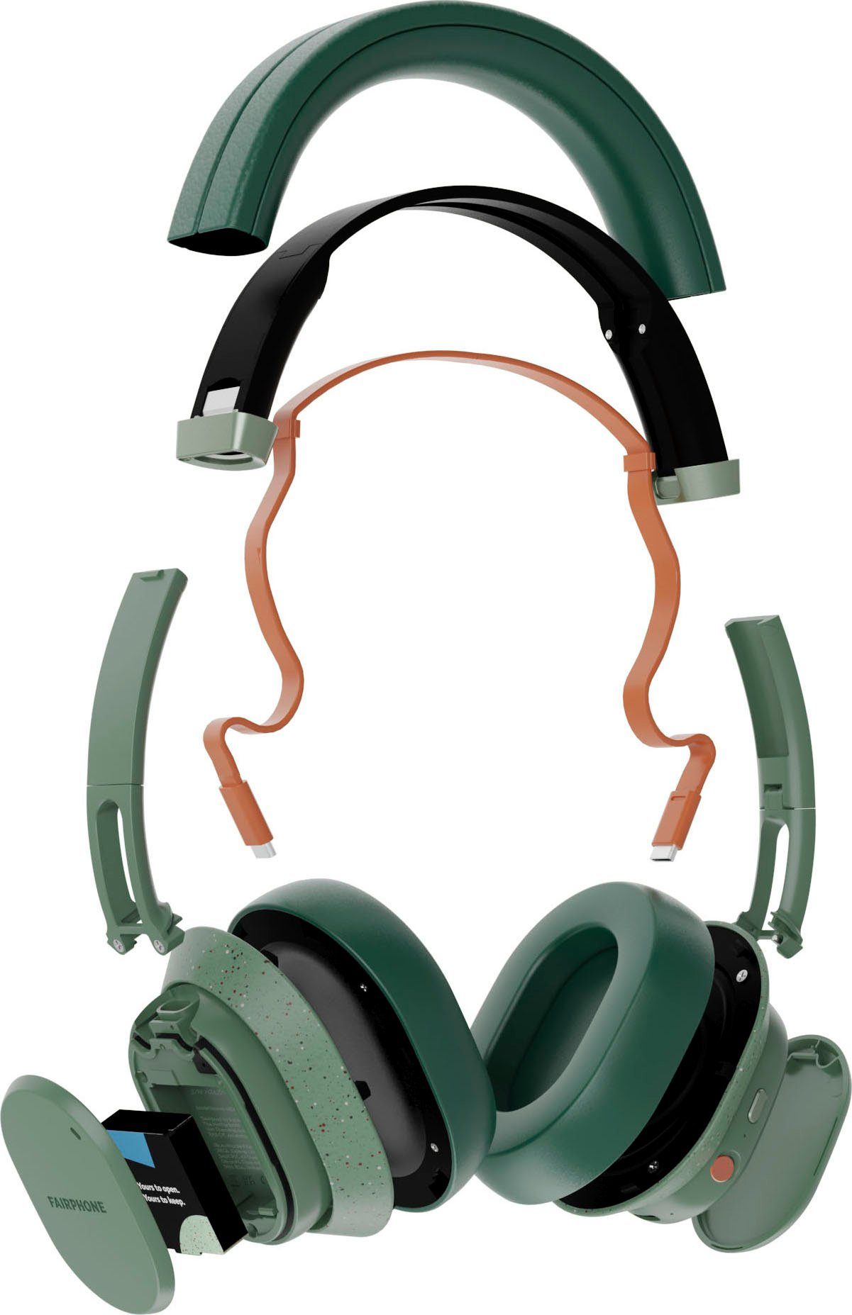 grün Bluetooth) XL Cancelling Over-Ear-Kopfhörer Fairbuds (ANC), Fairphone (Active Noise