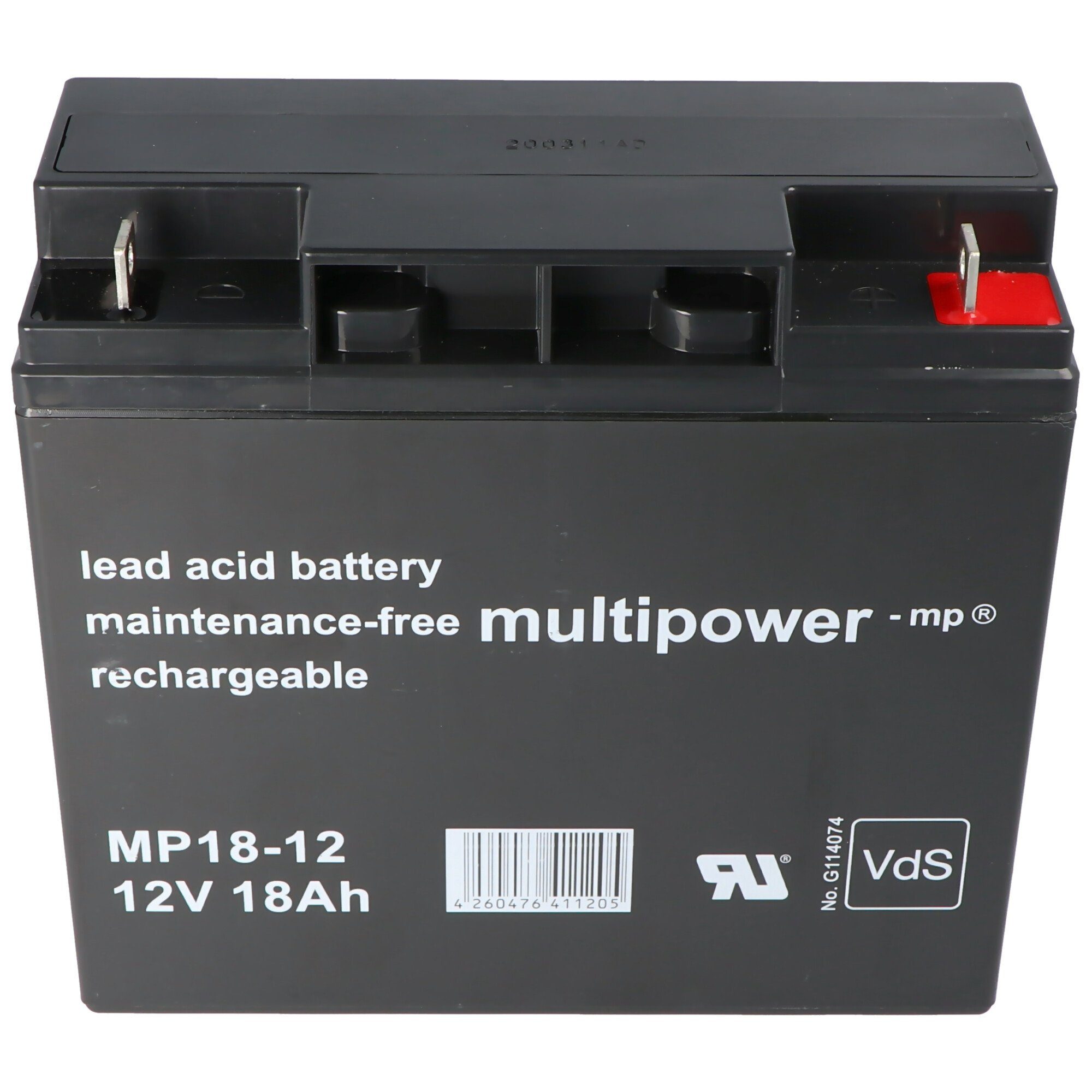 Multipower Multipower MP18-12 Blei Akku 12 Volt 18Ah Akku 18000 mAh (12,0 V)