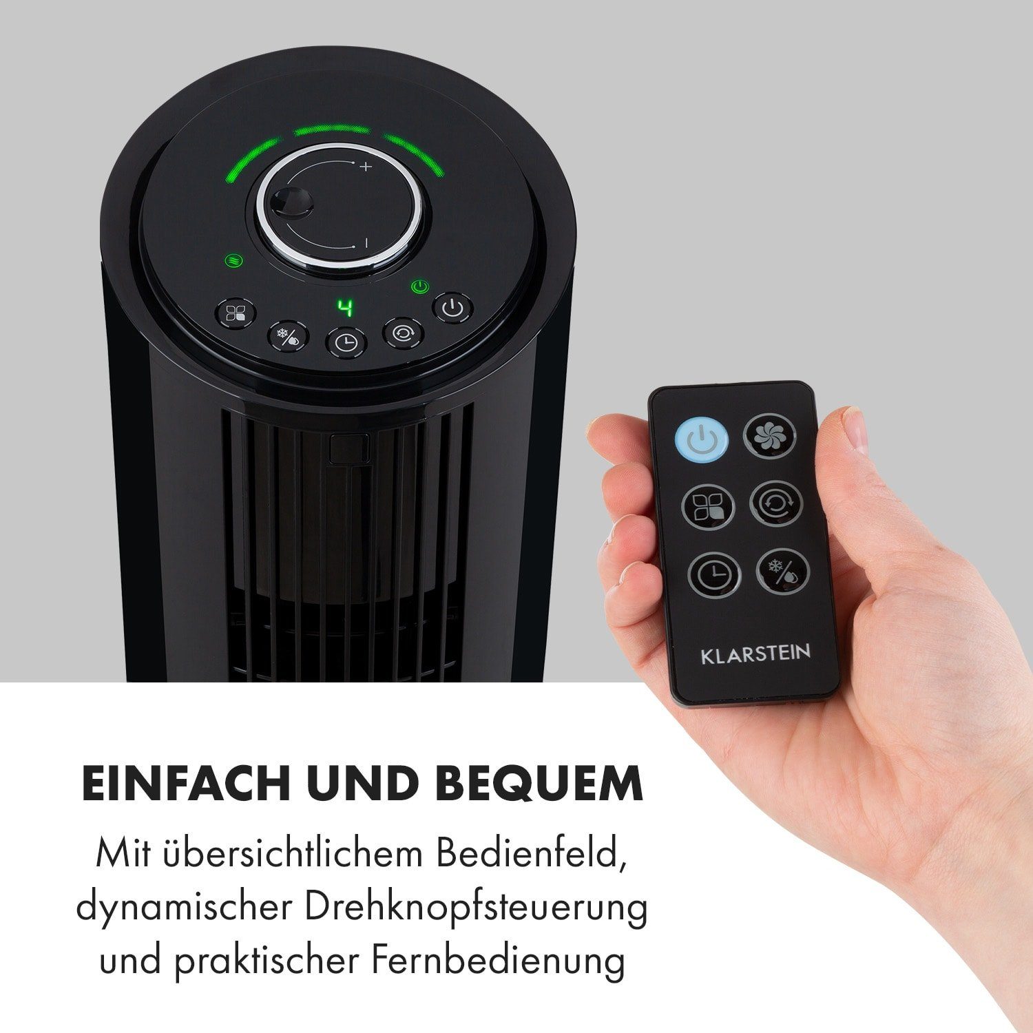 Klarstein Abluftschlauch Ventilatorkombigerät Klimagerät ohne Wasserkühlung mobil mit Waterfall Luftkühler, & Eis