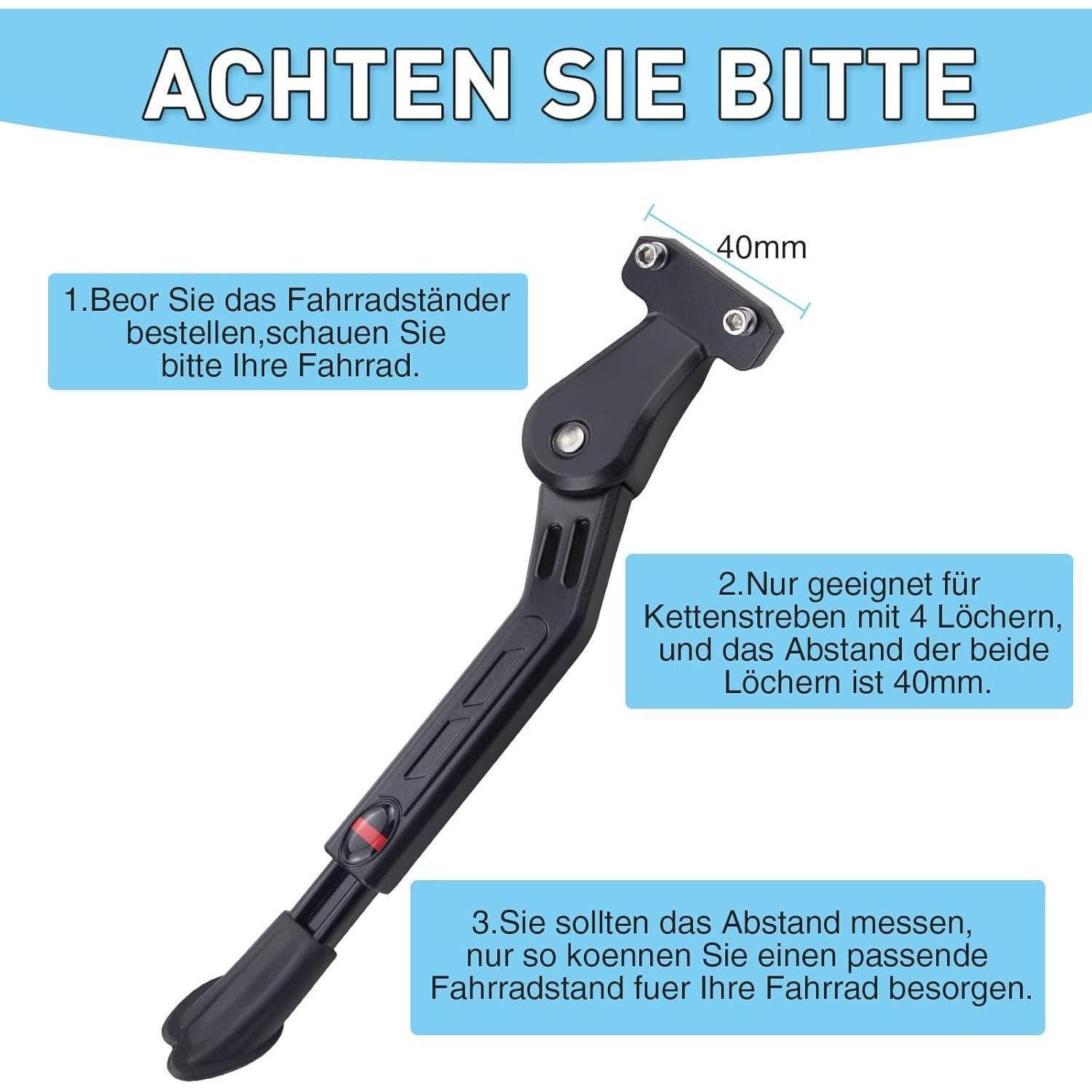 LuxusKollektion Fahrradständer 40mm Lochabstand Aluminiumlegierung Fahrradständer Rückseite für 22-29