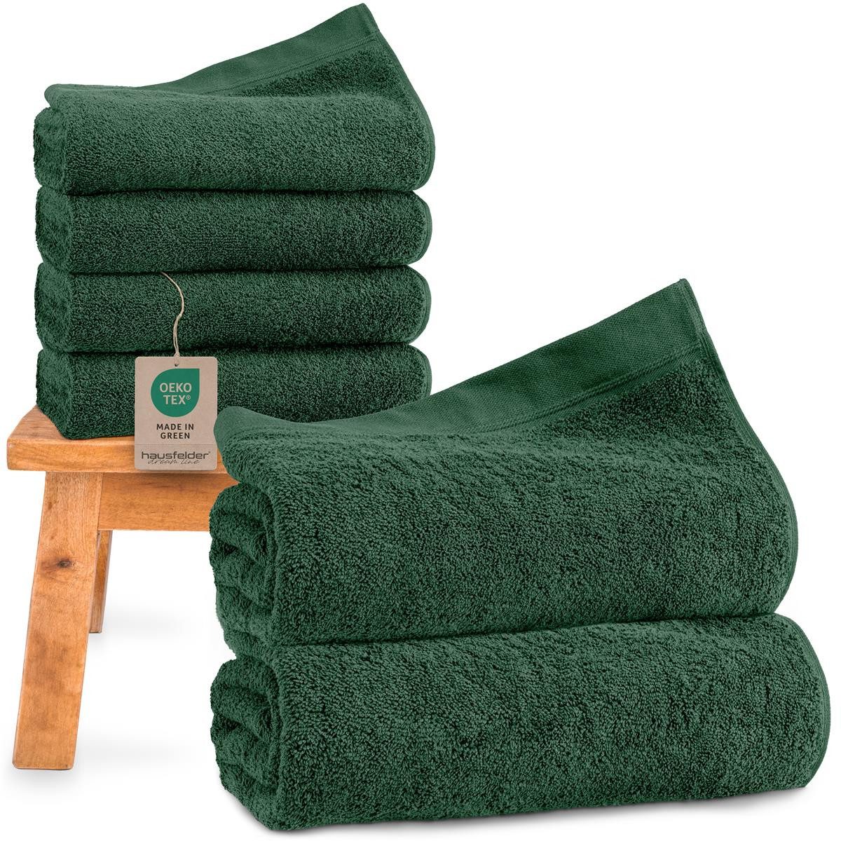 Hausfelder Saunatuch Handtücher Set - 2X Saunatücher 4 x Handtücher Dunkelg günstig online kaufen