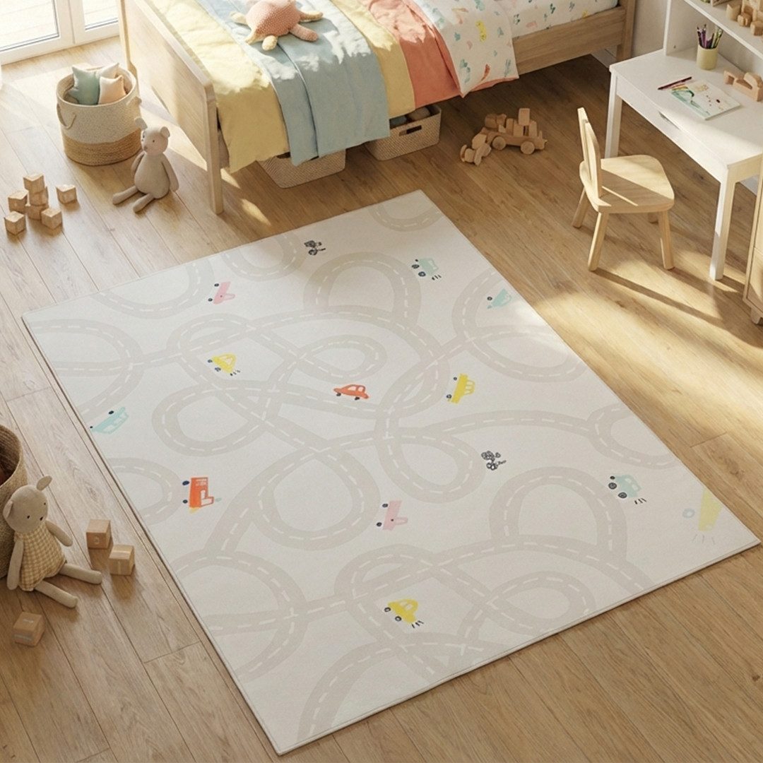 Tapiso Kinderteppich SNOOKI, rechteckig, Höhe: 5 mm, Bunter Kinderteppich, weich, robust und leicht zu reinigen