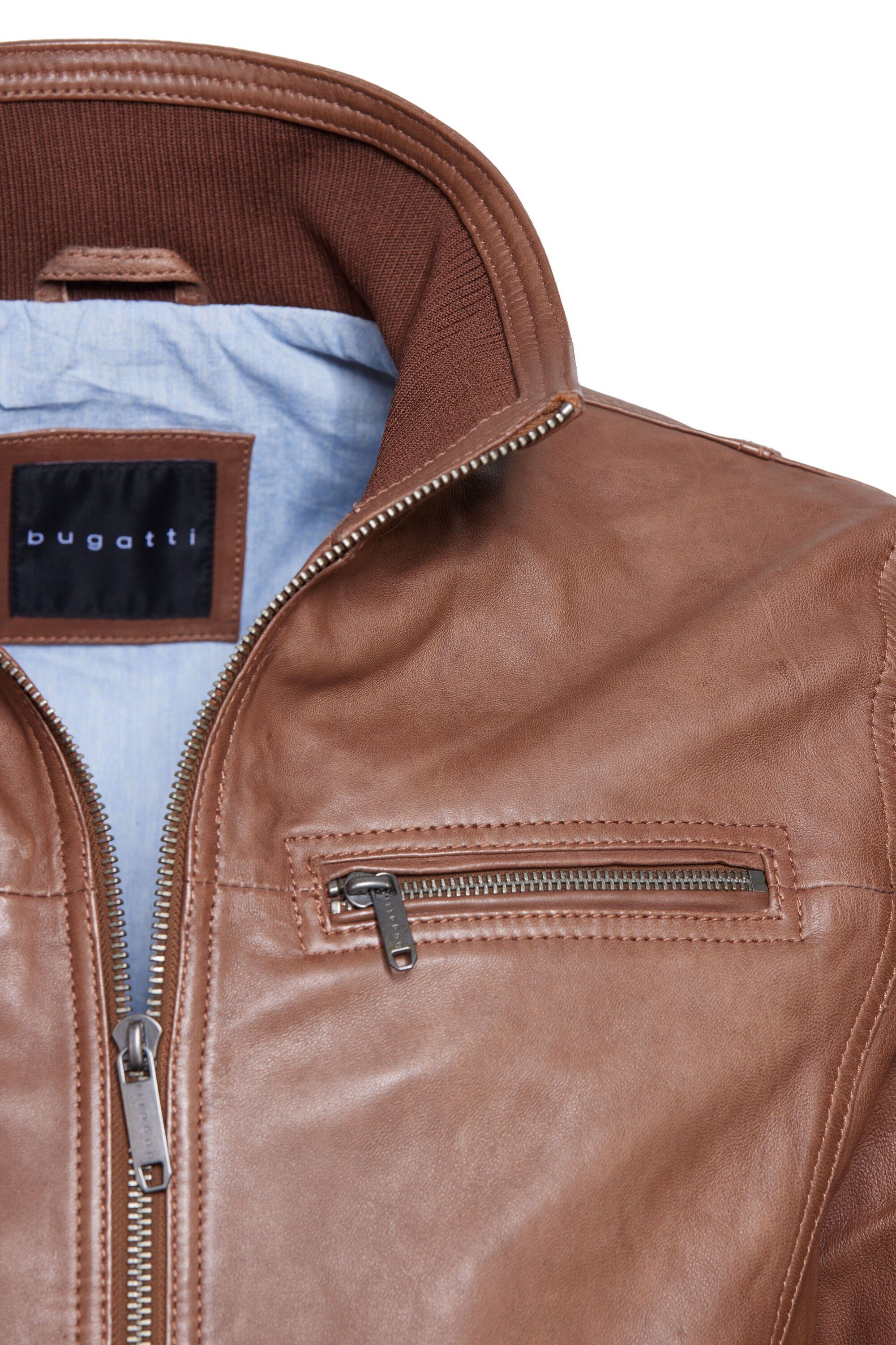 bugatti Lederjacke BUMATTEO (1-St) mit Stehkragen