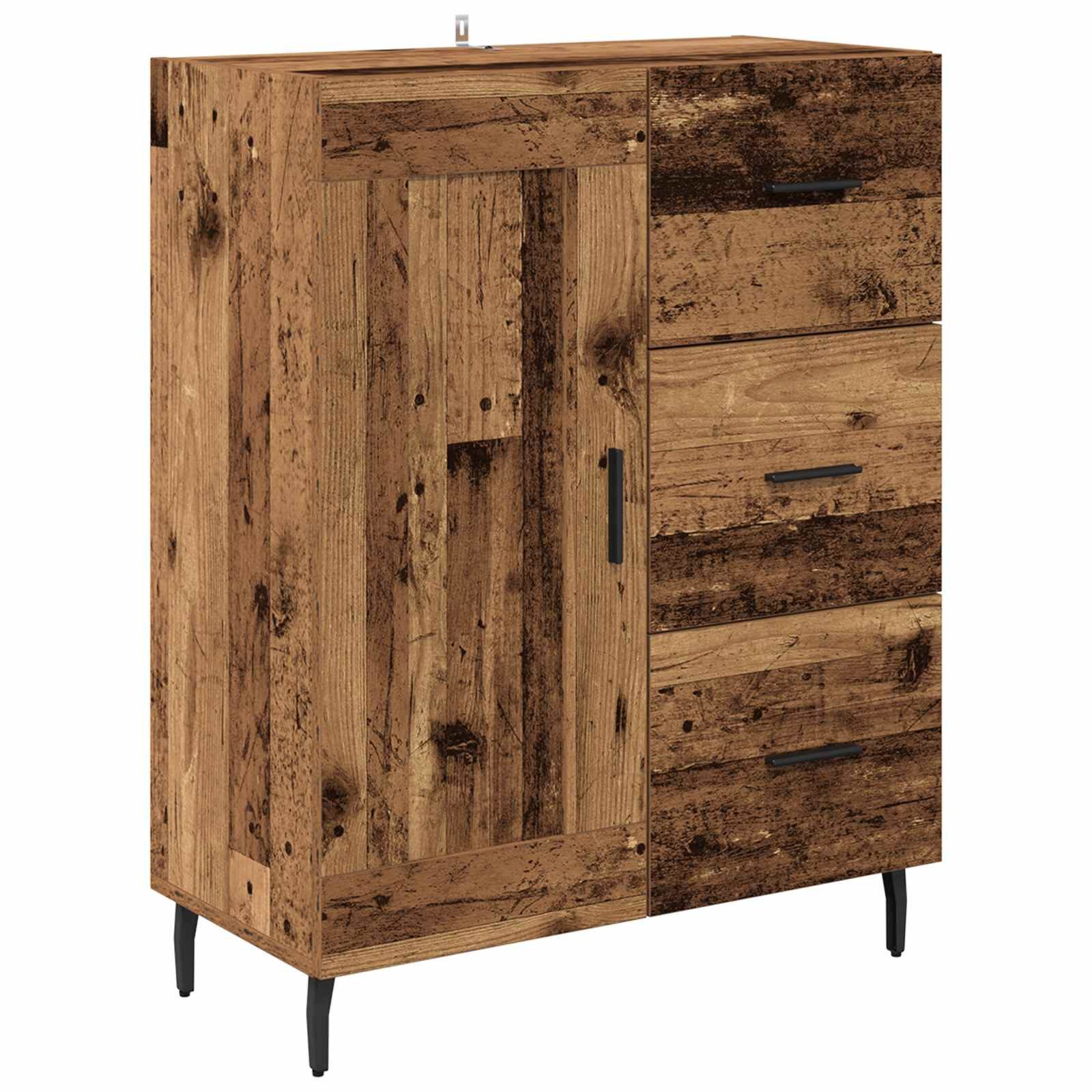 vidaXL Sideboard Sideboard Altholz 69,5 x 34 x 90 cm Verbundholz und Eisen (1 St)