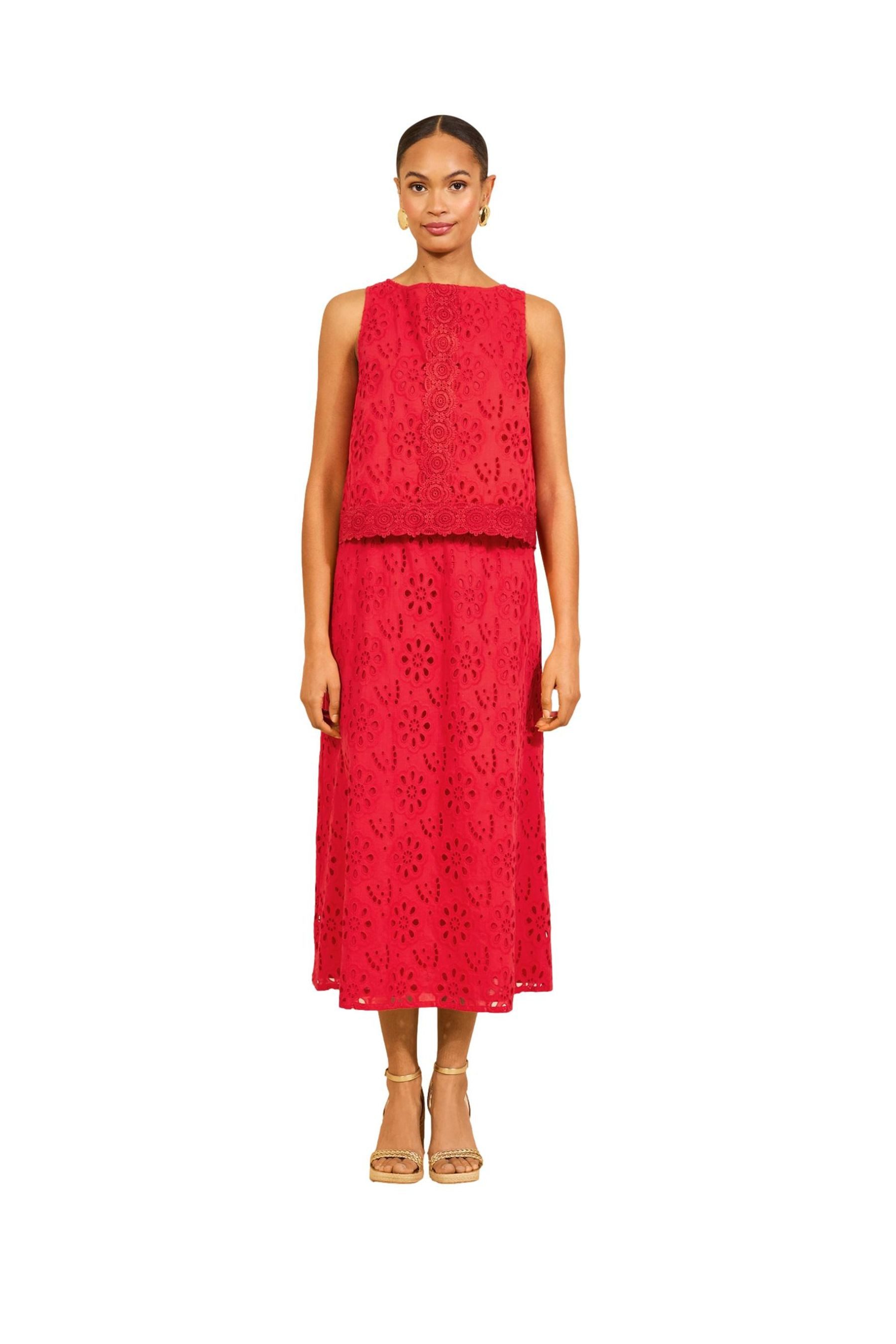 Love & Roses Blusentop Love & Roses Oberteil mit Lochstickerei, Regular (1-tlg)