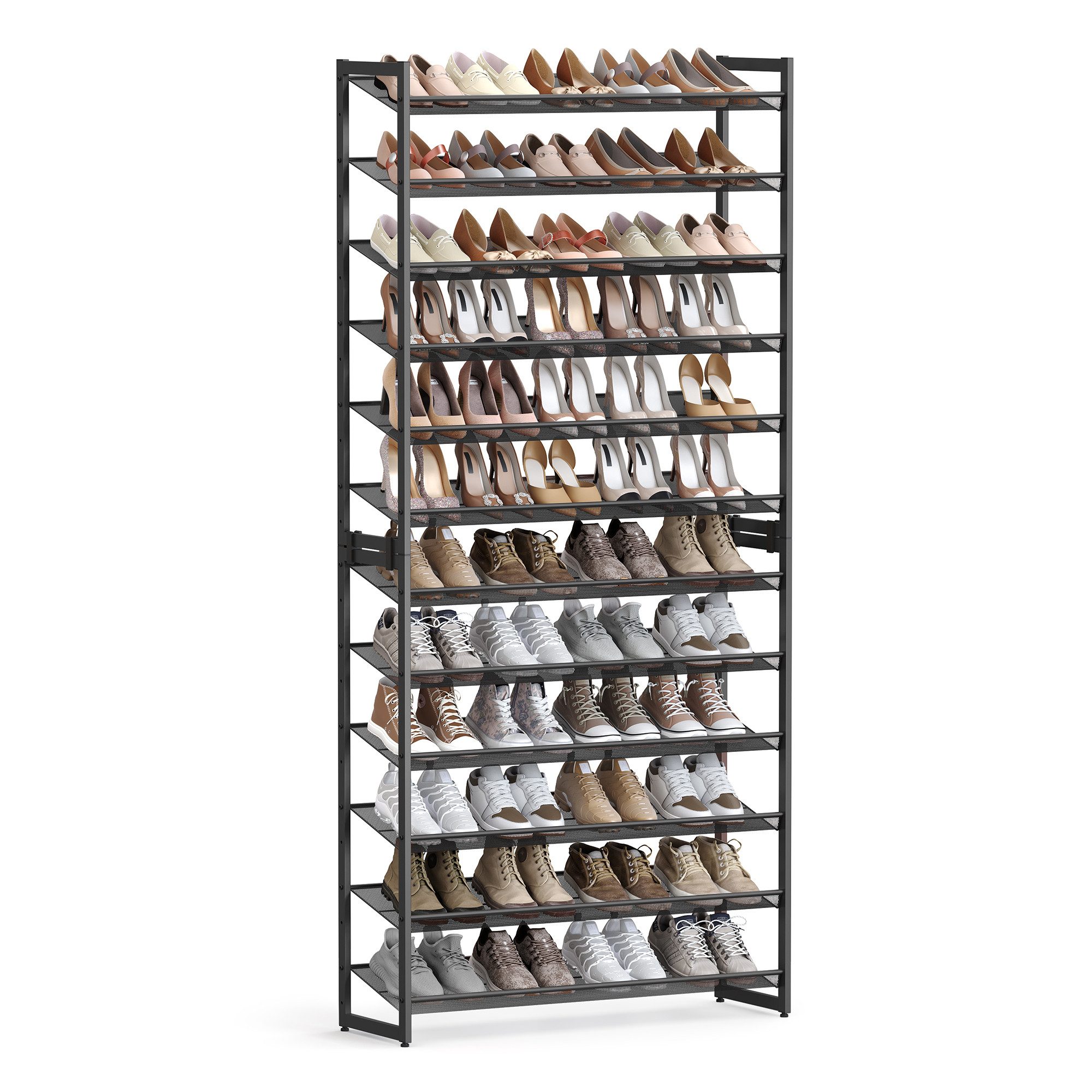 SONGMICS Schuhregal Schuhständern, Schuhschrank 12 Ablagen für 48-60 Paar günstig online kaufen