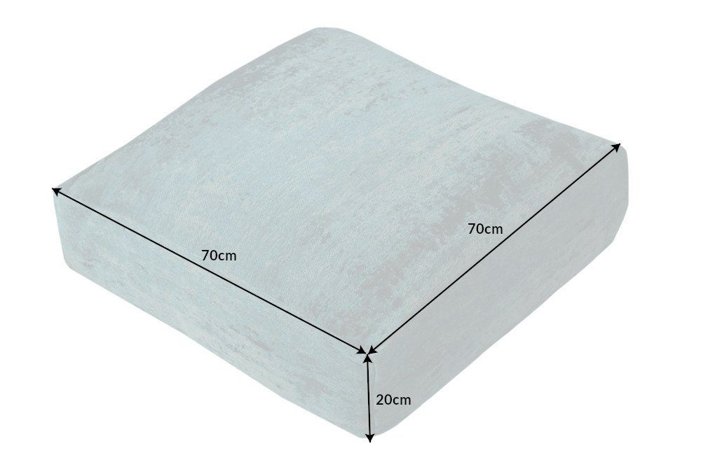 riess-ambiente Bodenkissen XL MODERN ART 70cm türkis, Sitzkissen · abstraktes Muster · Modern Design