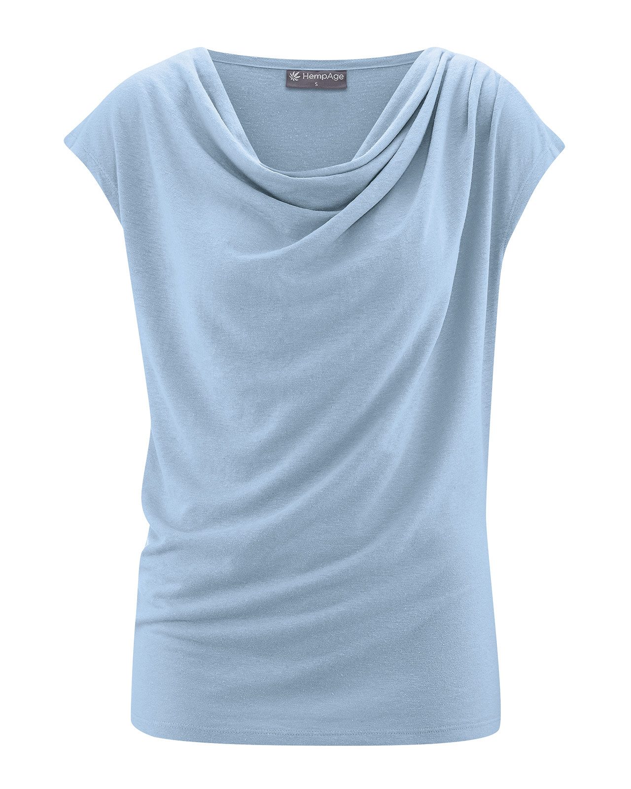 HempAge Wasserfallshirt Wasserfallausschnitt Top Hanf/Biobaumwolle Normal Fit