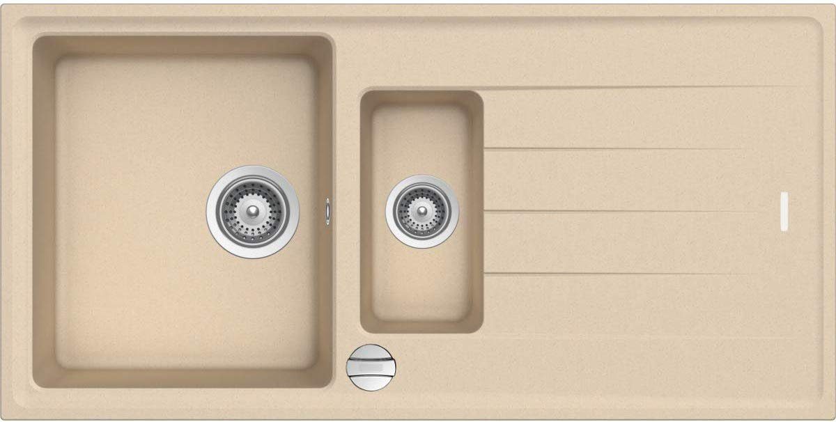 keenberk Granitspüle Granitspüle Victory S1000.80 - creme ab 60er Unterschrank 100 x 50 cm, Eckig