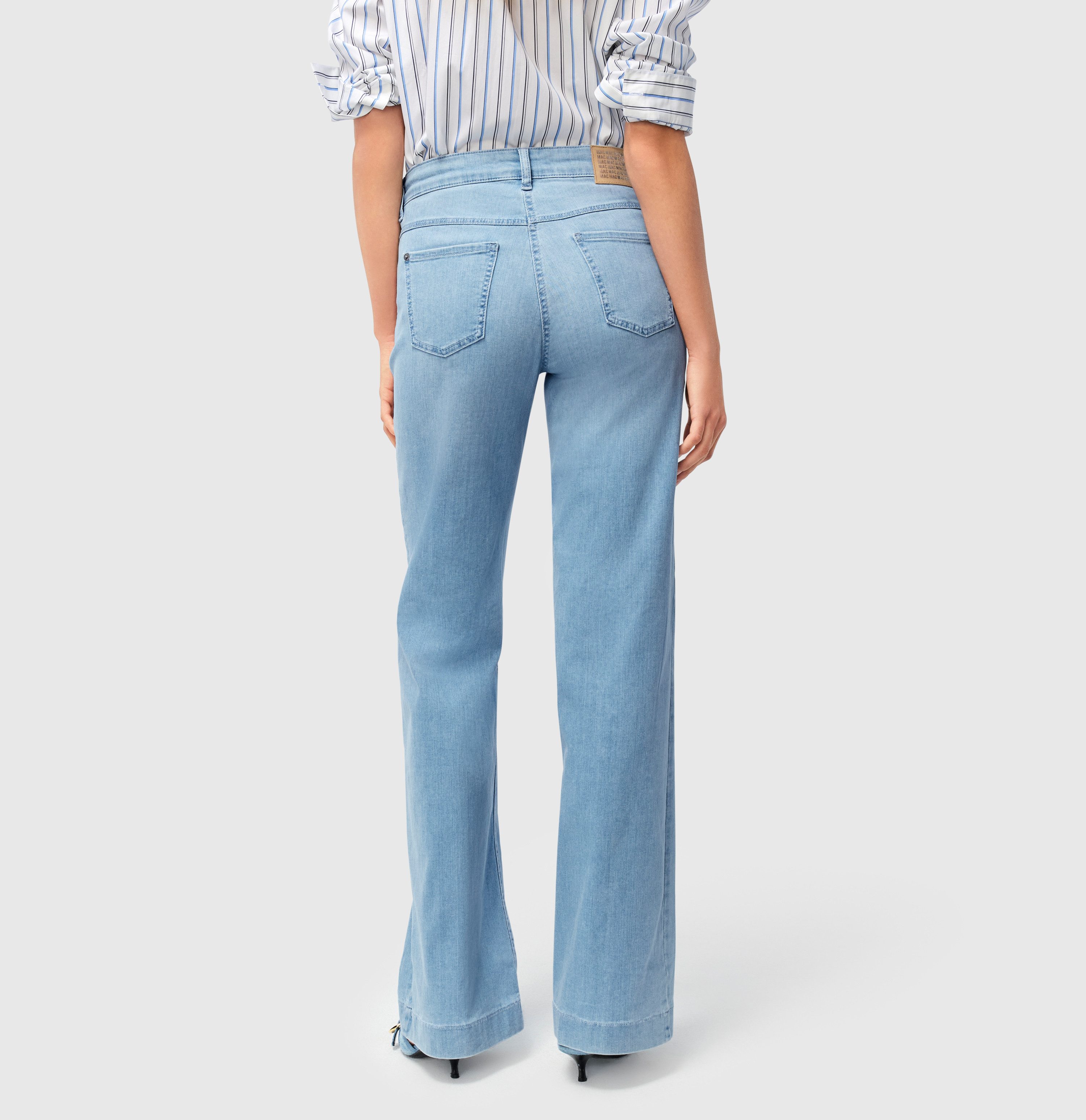 MAC Stretch-Jeans MAC WIDE sun bleach authentic 5228-90-0387L D296