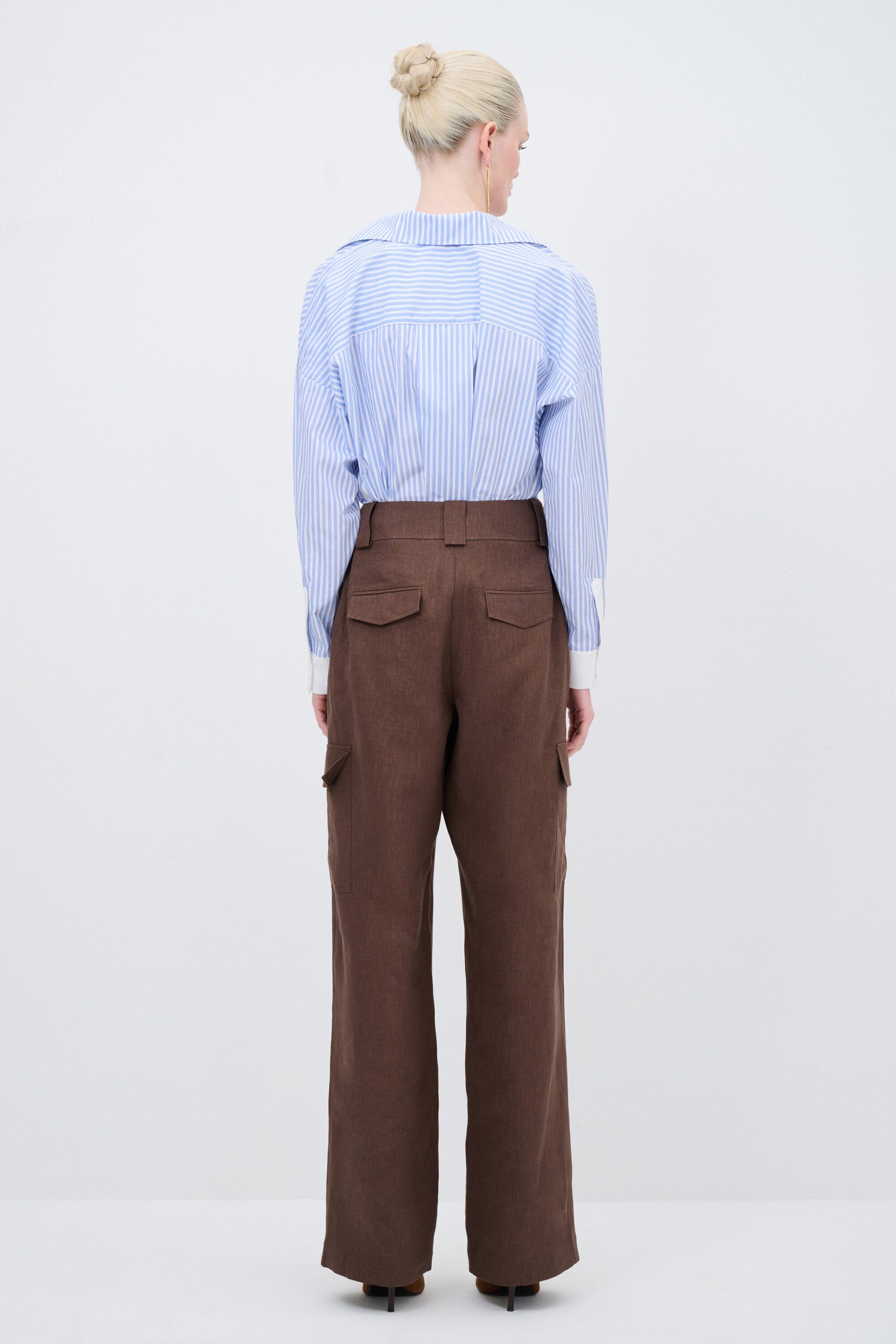 adL Cargohose Leinenhose mit Cargotaschen