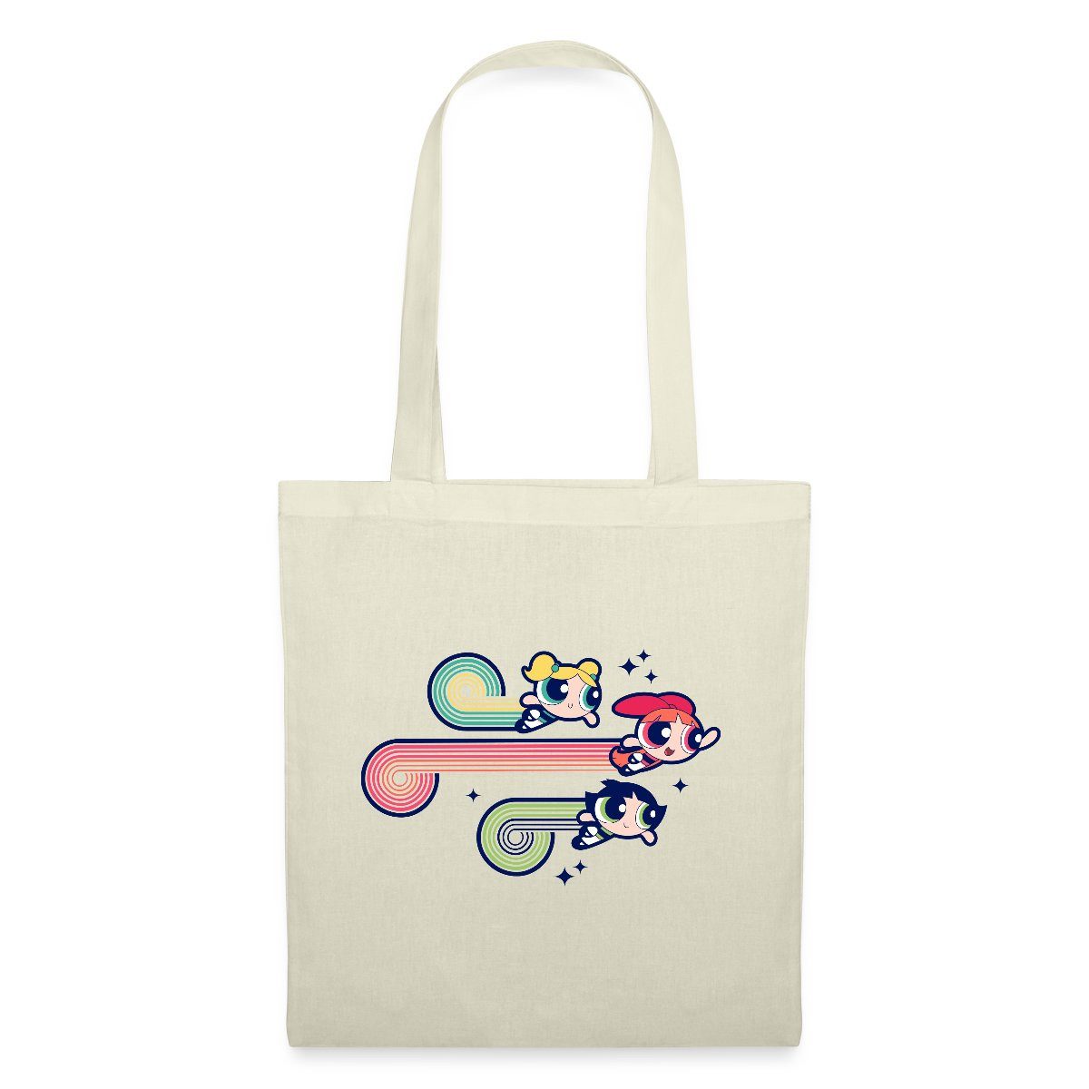 Spreadshirt Henkeltasche Powerpuff Girls Retro Vintage Stoffbeutel (1-tlg)