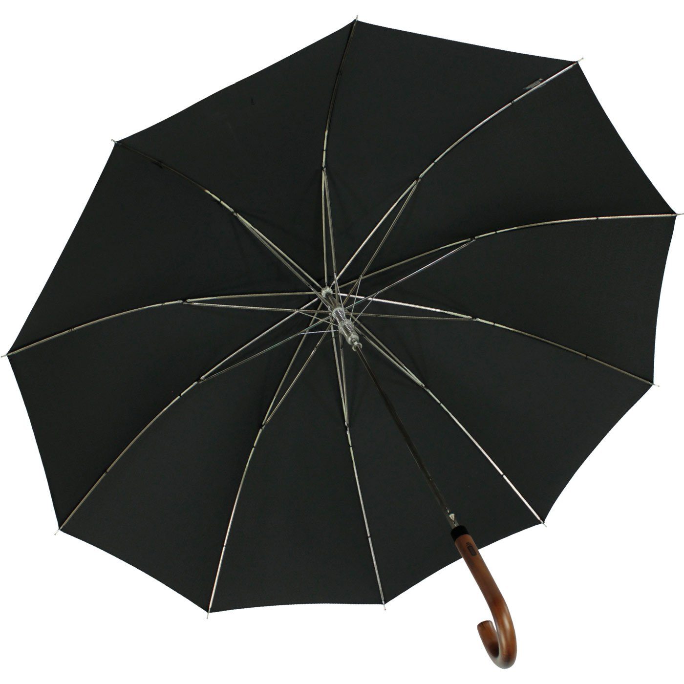iX-brella Stockregenschirm High Quality mit Auf-Automatik und Stahlgestell, mit Echtholz-Rundhakengriff – Bild 5 von 5