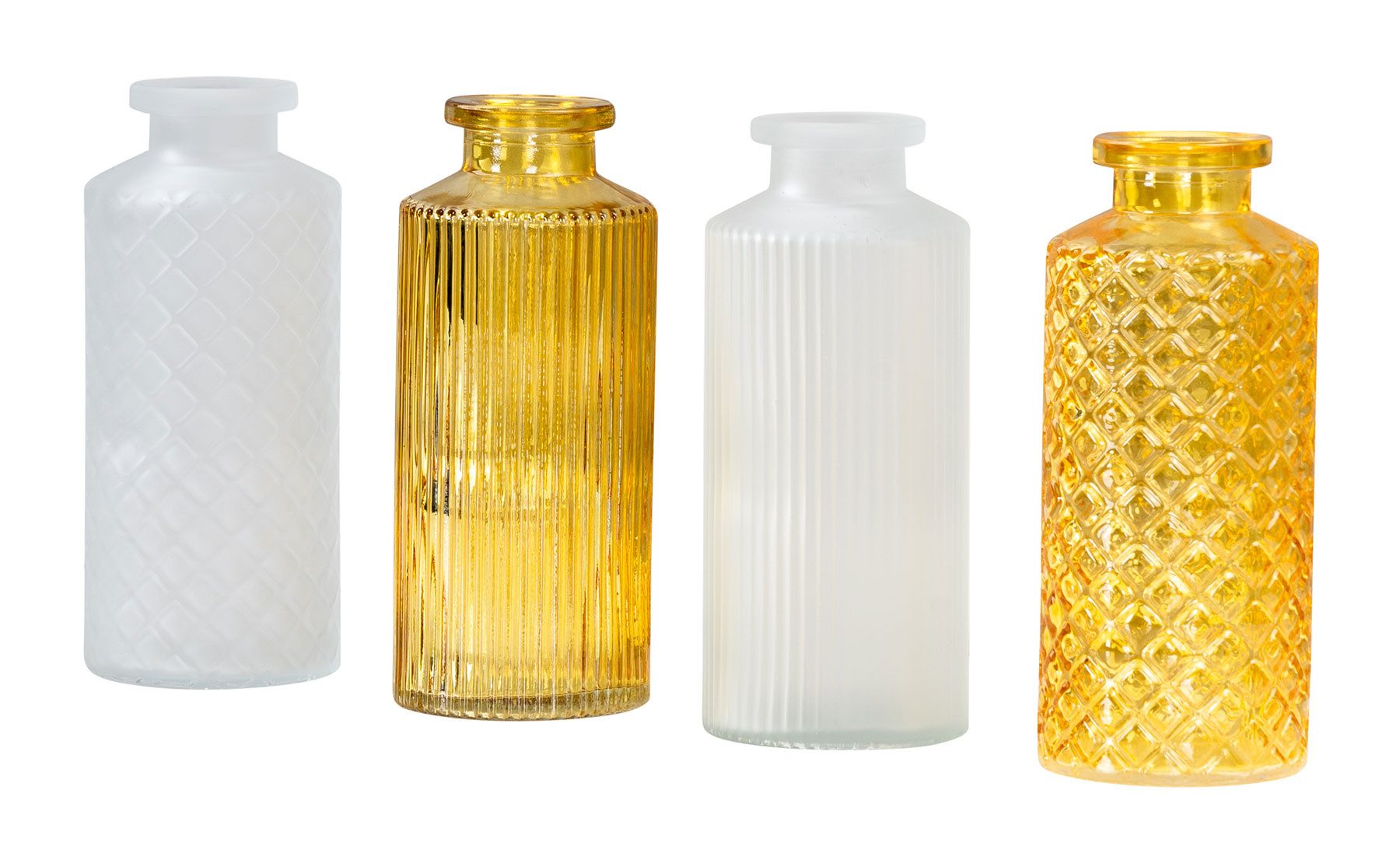Levandeo® Dekovase, 4er Set Vase Gelb günstig online kaufen