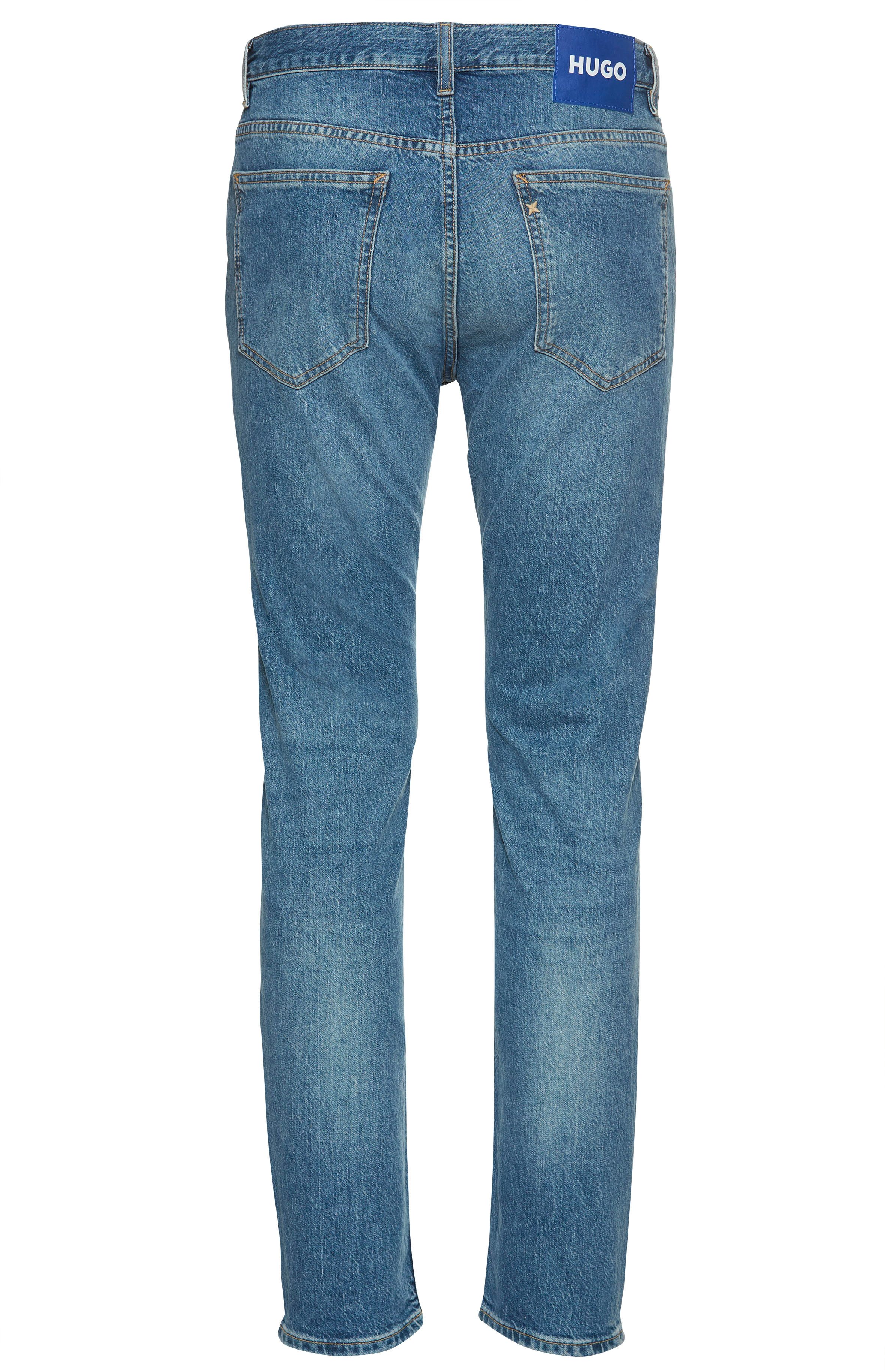 HUGO Blue Slim-fit-Jeans Ash mit Stone-washed-Finish günstig online kaufen