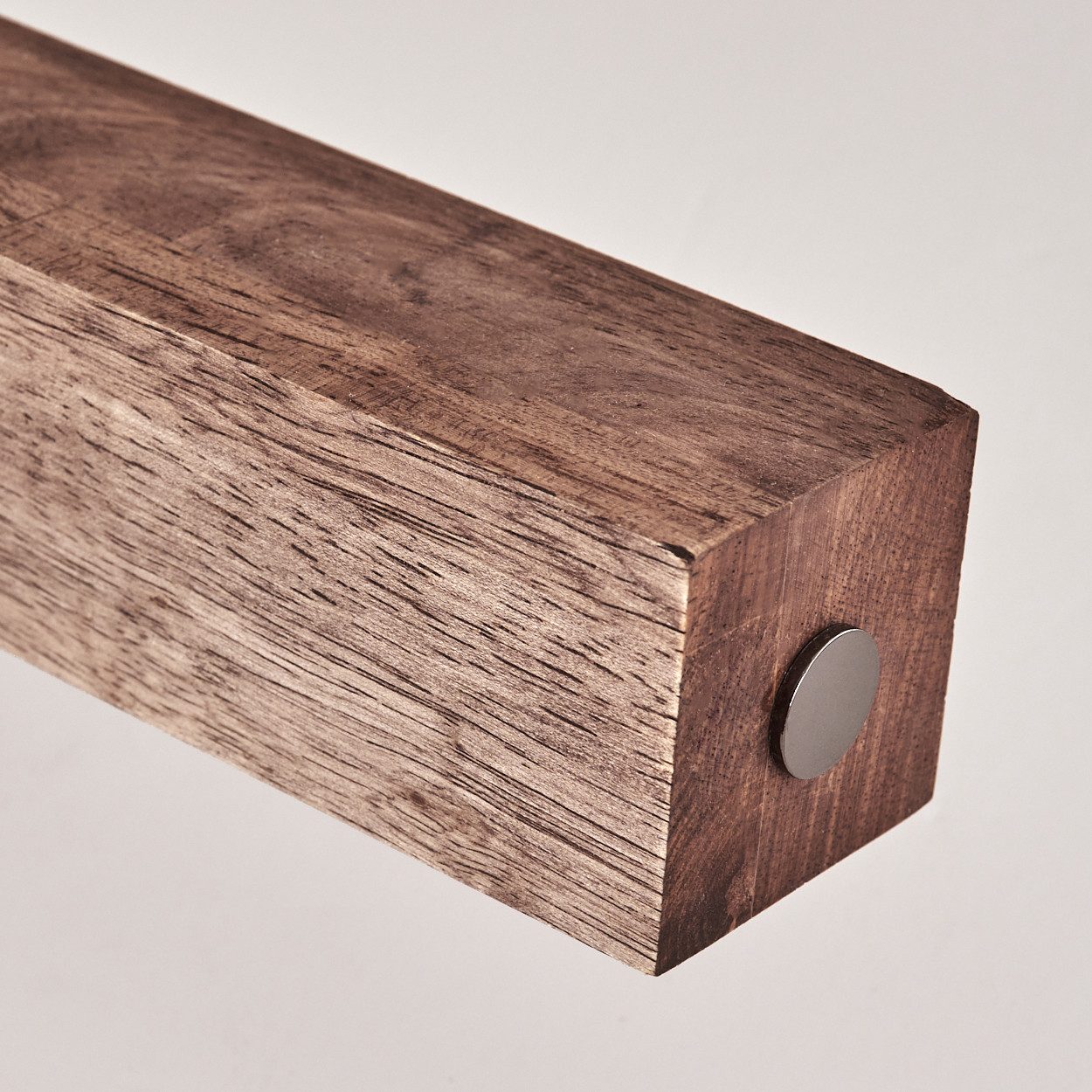 hofstein Pendelleuchte dimmbare Hängelampe aus Metall/Holz/Kunststoff in Schwarz/Dunkelbraun, LED wechselbar, 3000-6000 Kelvin, skandinavisches Design, Touchdimmer, LED 24 Watt, 2550 Lumen