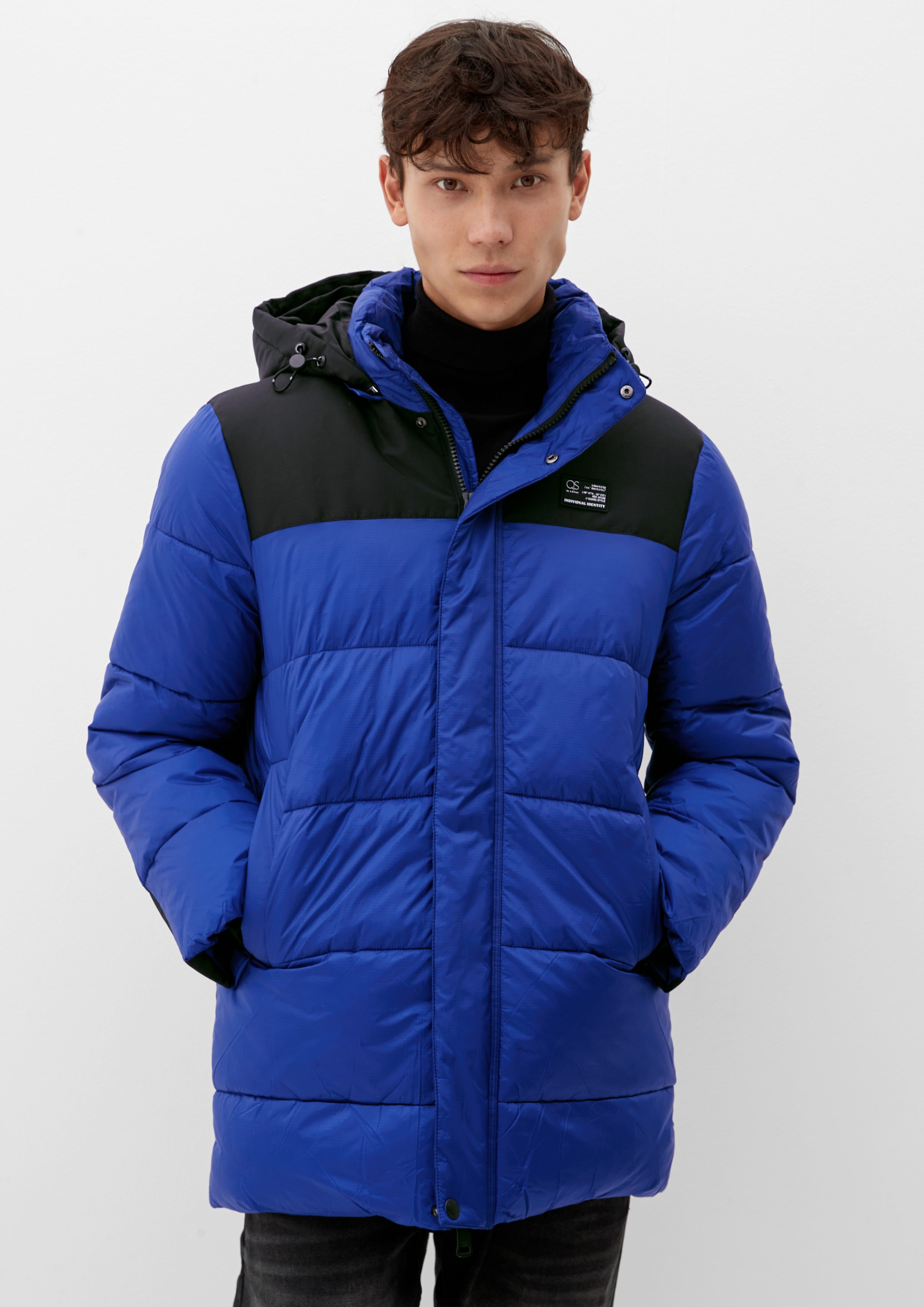 QS Langmantel Lang geschnittene Puffer-Jacke | Langmäntel