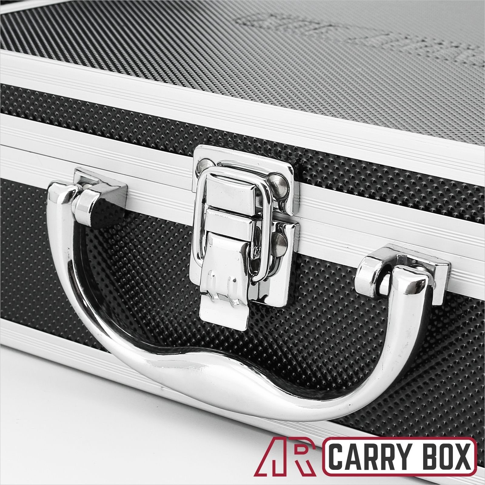 mit Aluminium ECI Schwarz Tools Koffer Box (LxBxH verschiedene Werkzeugkoffer Schaumstoffeinlage Farben