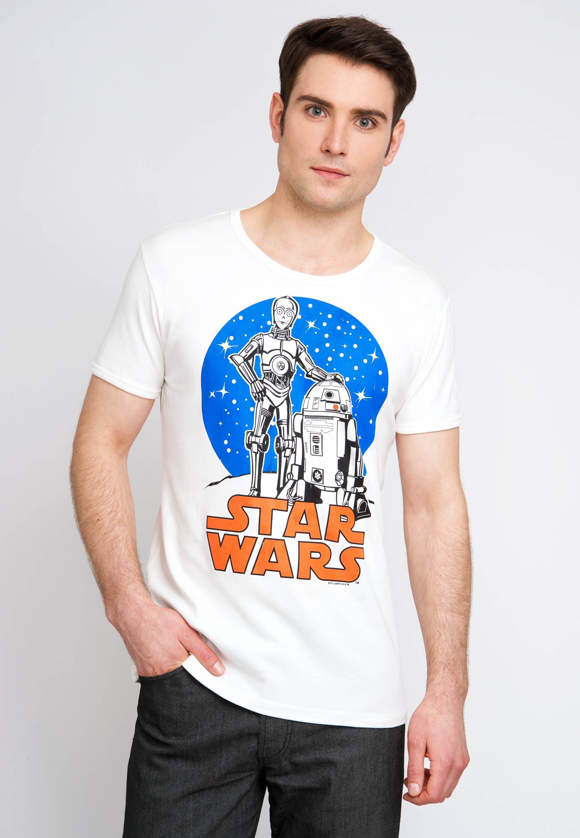 & mit T-Shirt C-3PO R2-D2 lizenzierten Originaldesign LOGOSHIRT