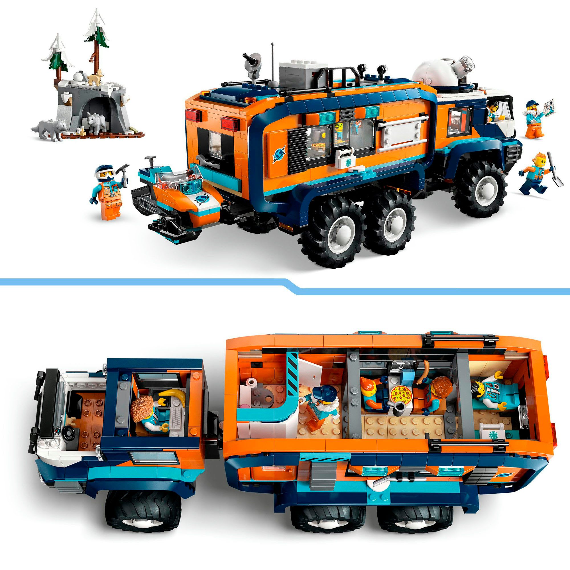 LEGO® Arktis-Truck mit Labor (60471), LEGO City Konstruktionsspielsteine, (1064 St), Made in Europe – Bild 4 von 5