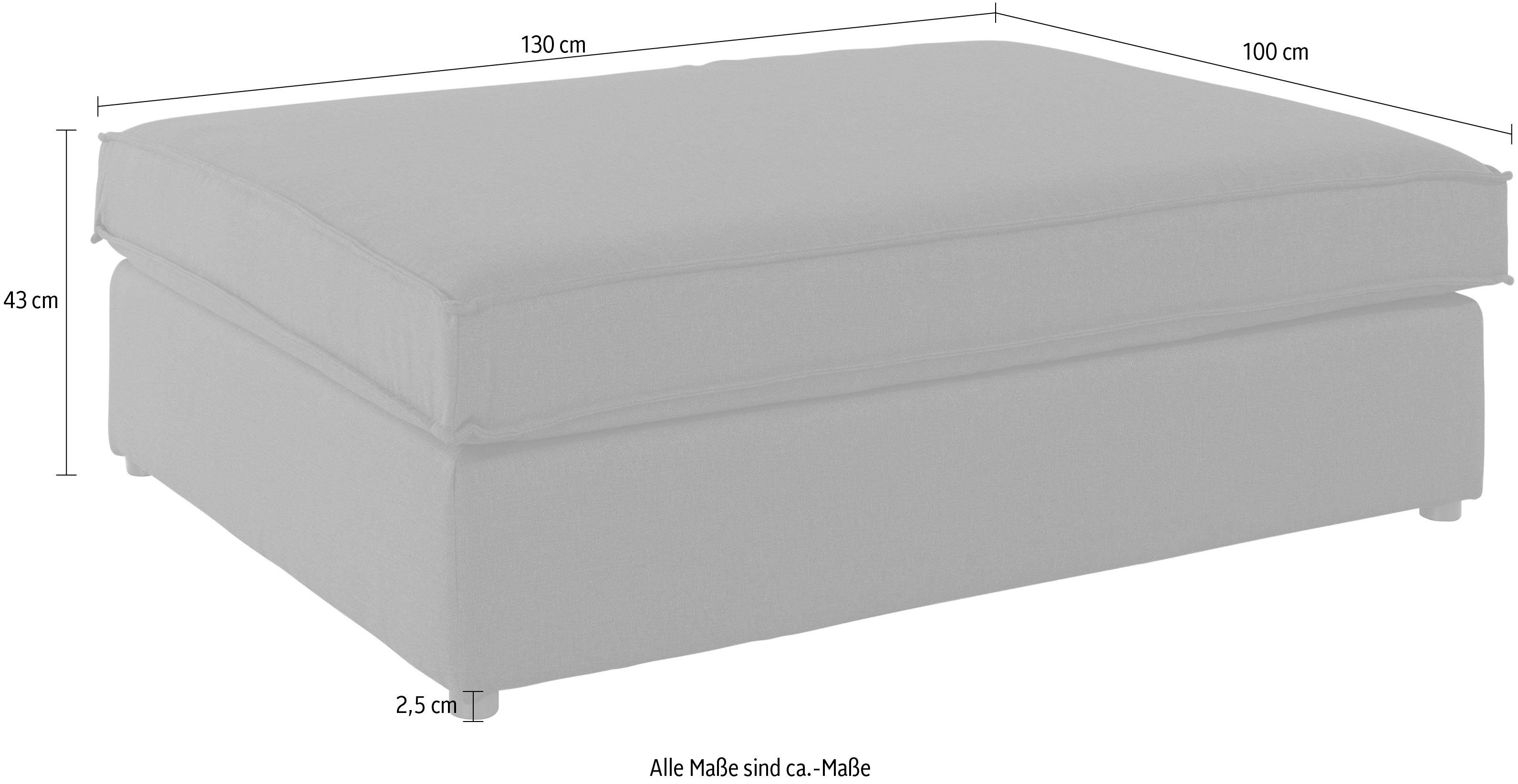 OTTO home Polsterhocker Enid, einzeln stellbar oder als Teil eines Modulsofas, fester Sitzkomfort