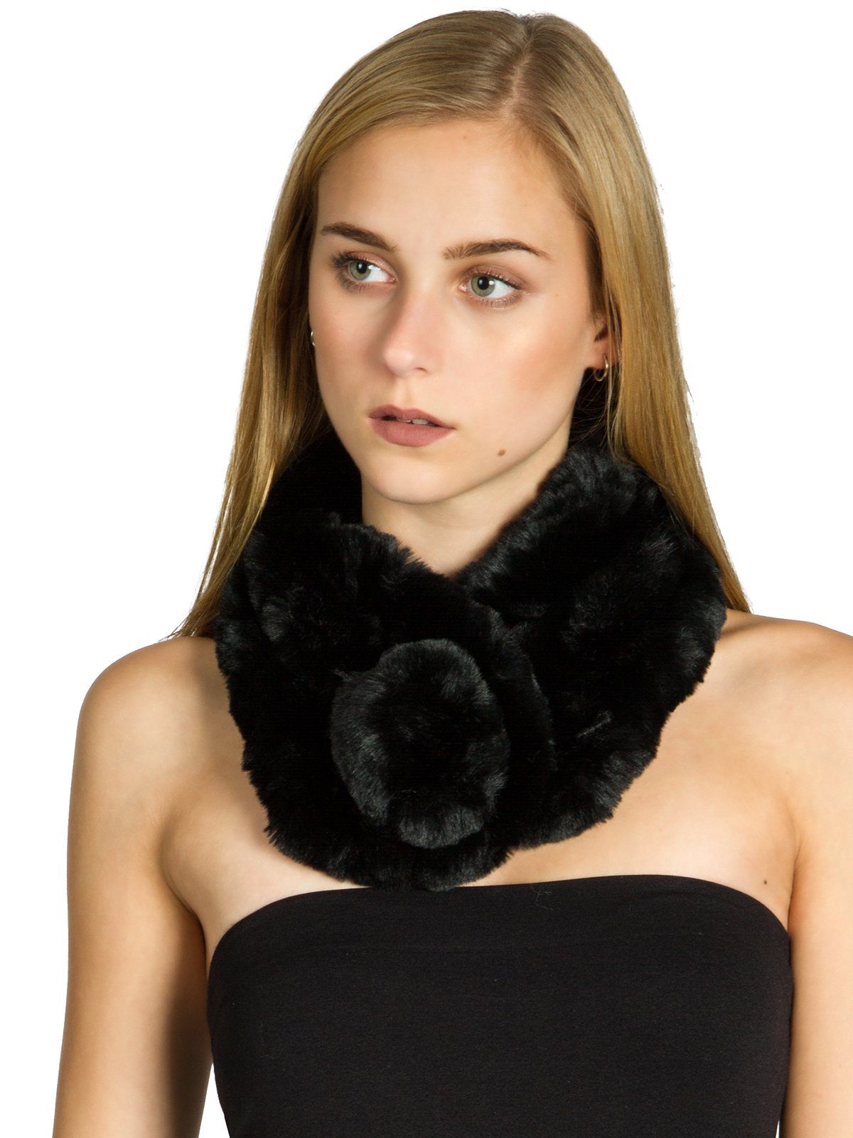 Caspar Modeschal SC478 Damen Kunstpelz Fell Schal Pelzkragen Fellkragen günstig online kaufen