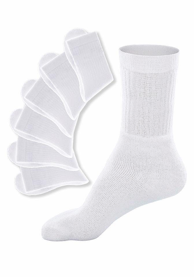 Go in Tennissocken Damen Herren Kinder Sportsocken Retro aus Atmungsaktive Baumwolle (Packung, 6-Paar, Gr. 23-26 bis 47-50) mit geripptem Schaft