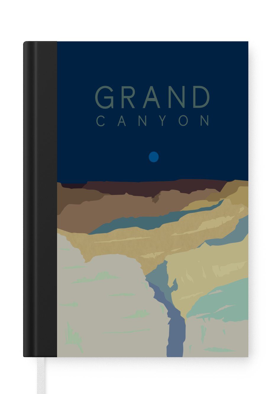 - Grand Canyon Journal, Merkzettel, Notizheft, A5, Arizona Notizbuch MuchoWow - - Illustration, 98 Haushaltsbuch Seiten, Tagebuch, USA